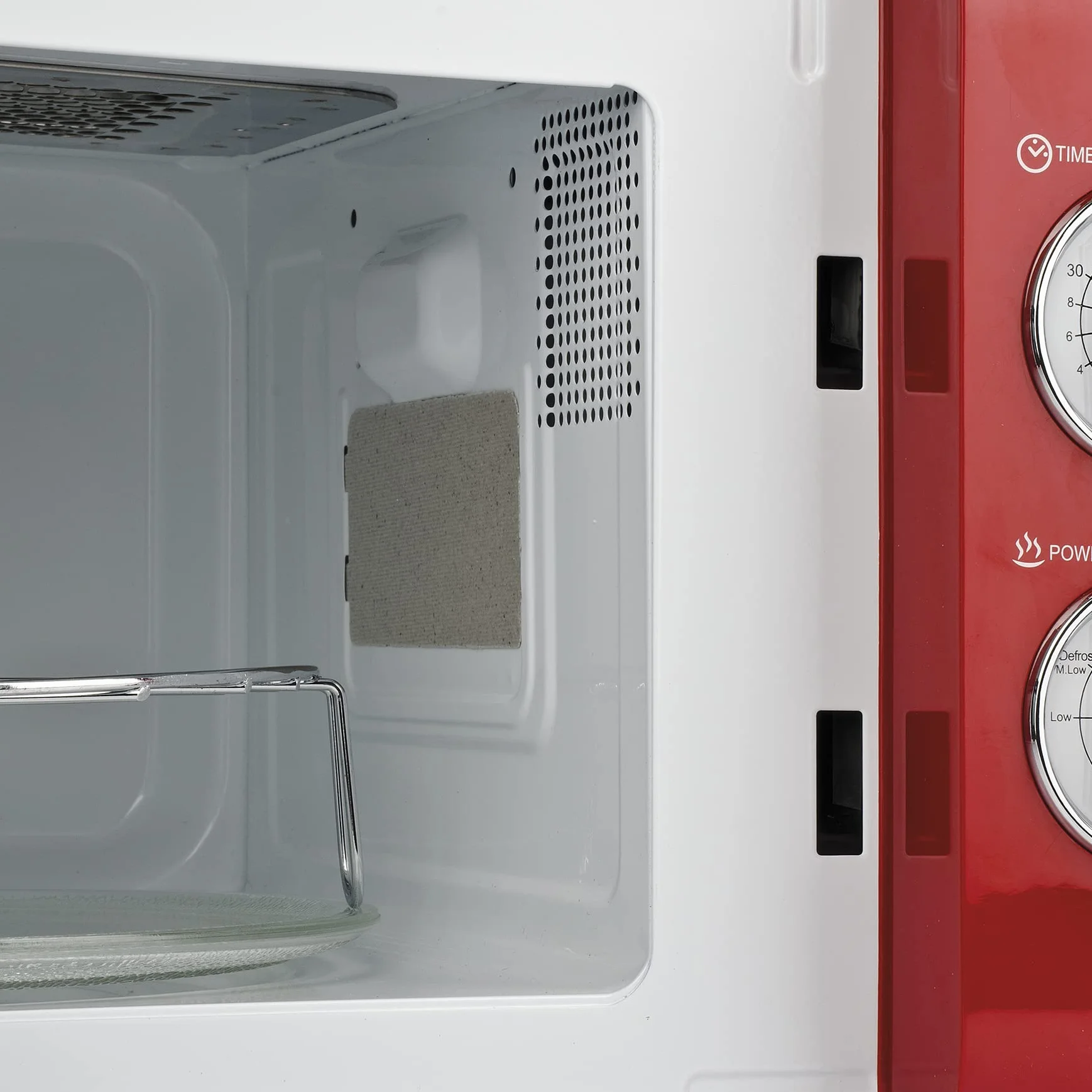 Girmi FM21 - Horno microondas combinado, diseño vintage, 20 litros, 700+800 W, rojo