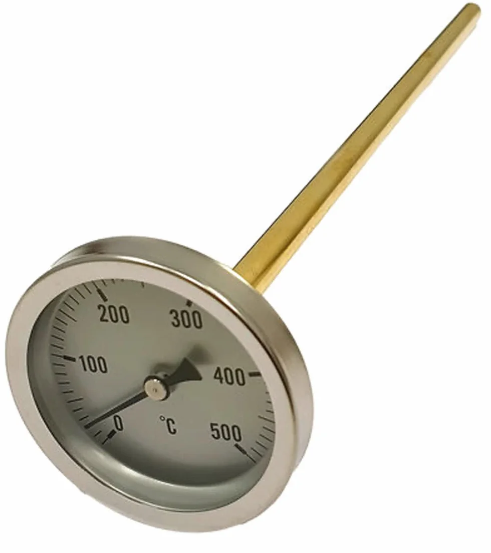 Termómetro para horno de leña, escala de 0 a 500ºC con vaina de 20,30 o 50 cm (30)