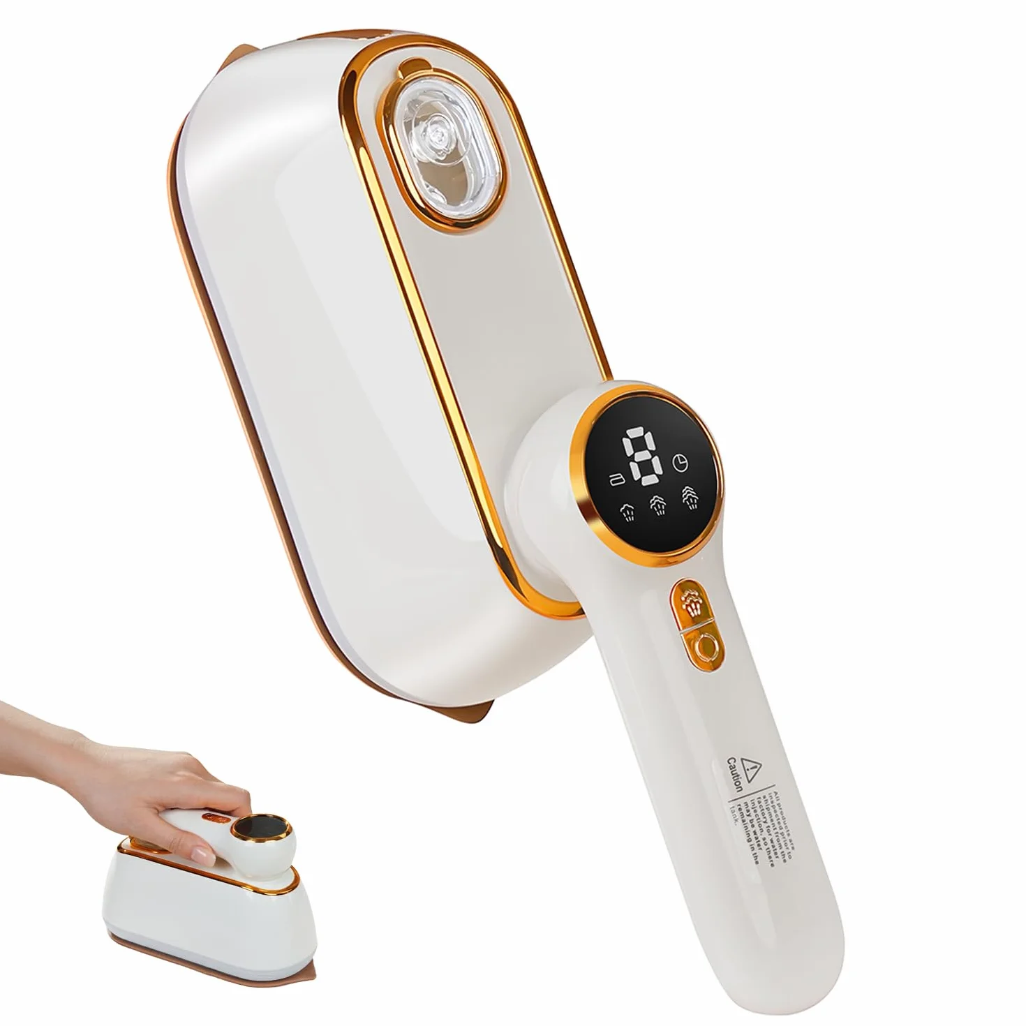 Plancha de vapor de viaje para ropa con visualización LCD, plancha de vapor portátil de 1200 W, 4 modos, 10 S, calentamiento rápido, potente removedor de arrugas, vaporizador de ropa para el hogar,