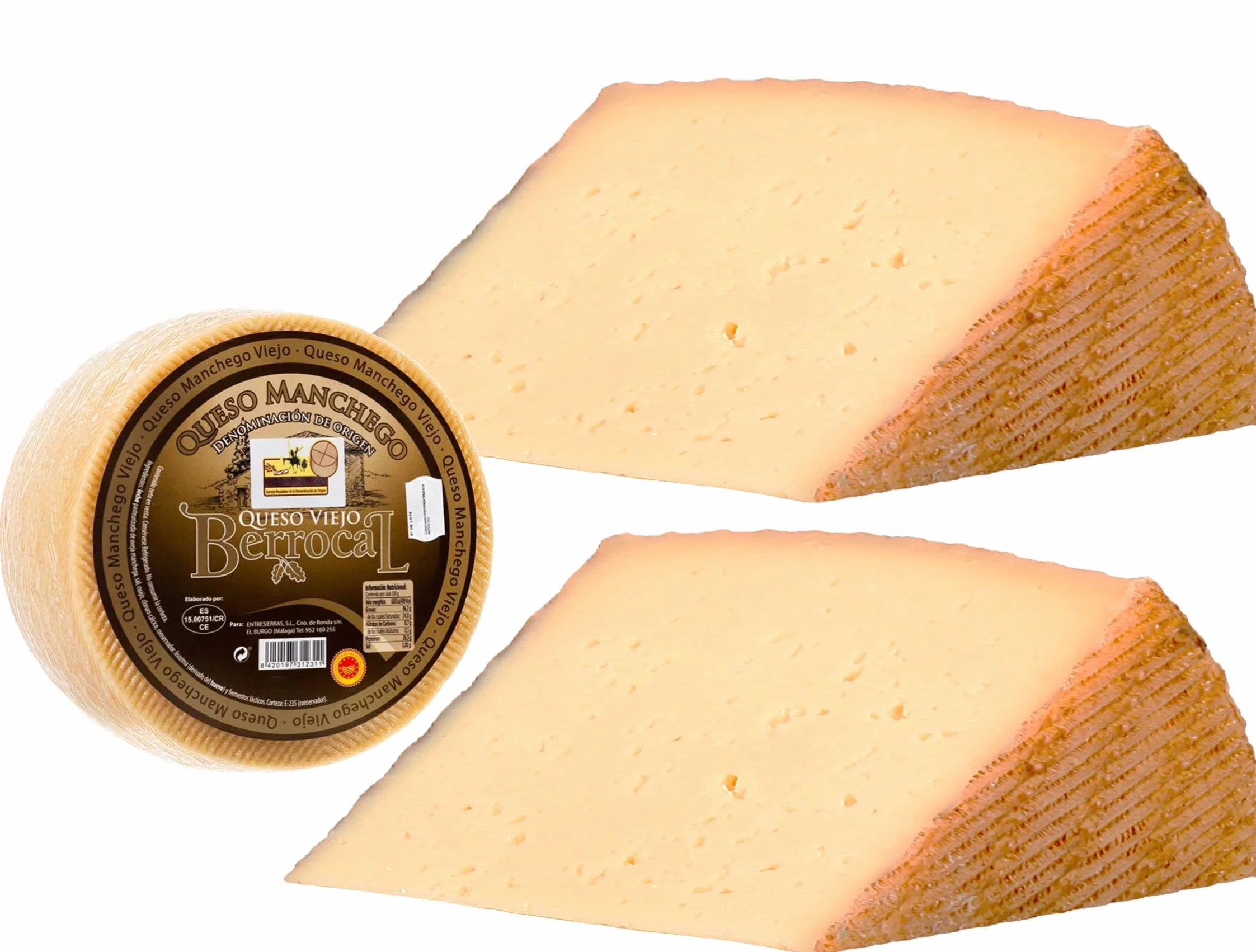 Queso Manchego Berrocal 8 Cuñas 200g Queso Viejo