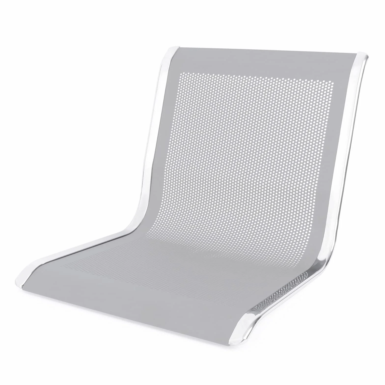 PrimeMatik - Bancada para Sala de Espera con sillas ergonómicas Plateadas de 3 plazas
