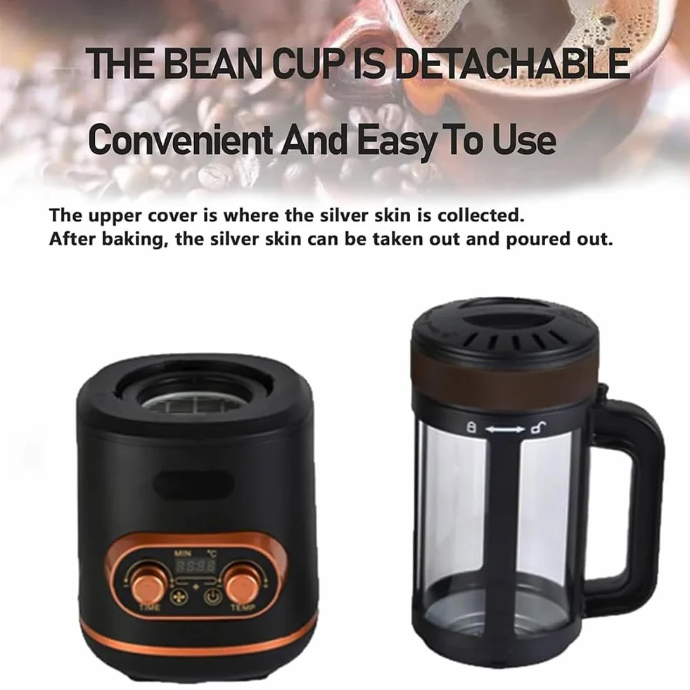 Tostador de café eléctrico 2400 W 300 g pantalla digital temporizador temperatura ajustable
