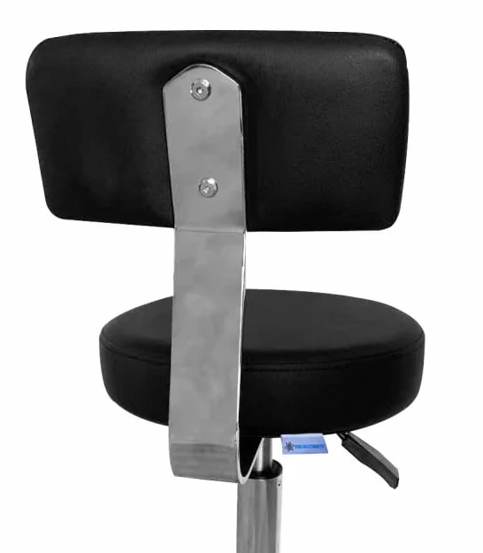 Silla Ergonómica Giratoria Oficina Negro Tapizado PU Antimanchas Respaldo Altura Ajustable 50-67 cm Base Cromada 5 Ruedas
