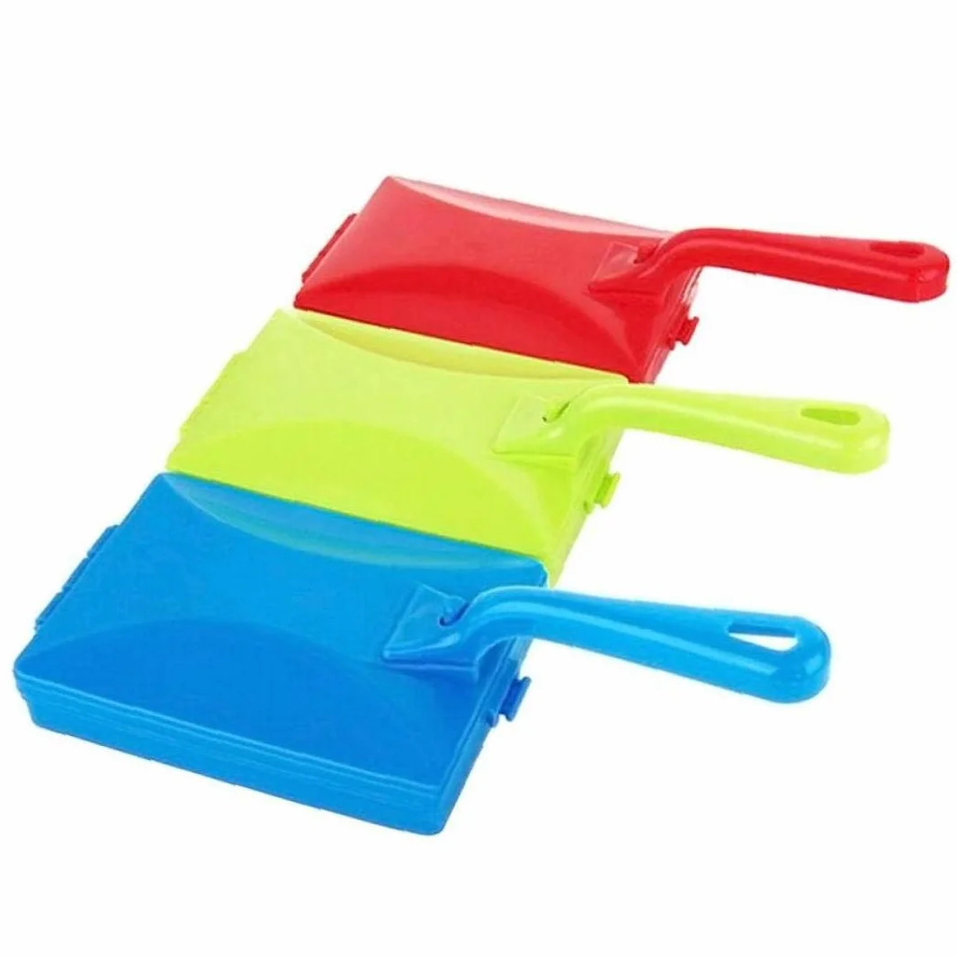 Lankater De Mano de Empuje de vacío de Limpieza del Cepillo de Mango Largo Tabla Sweeper Limpiador de Rodillos Herramienta colector de Polvo Accesorios para el hogar (Color al Azar)