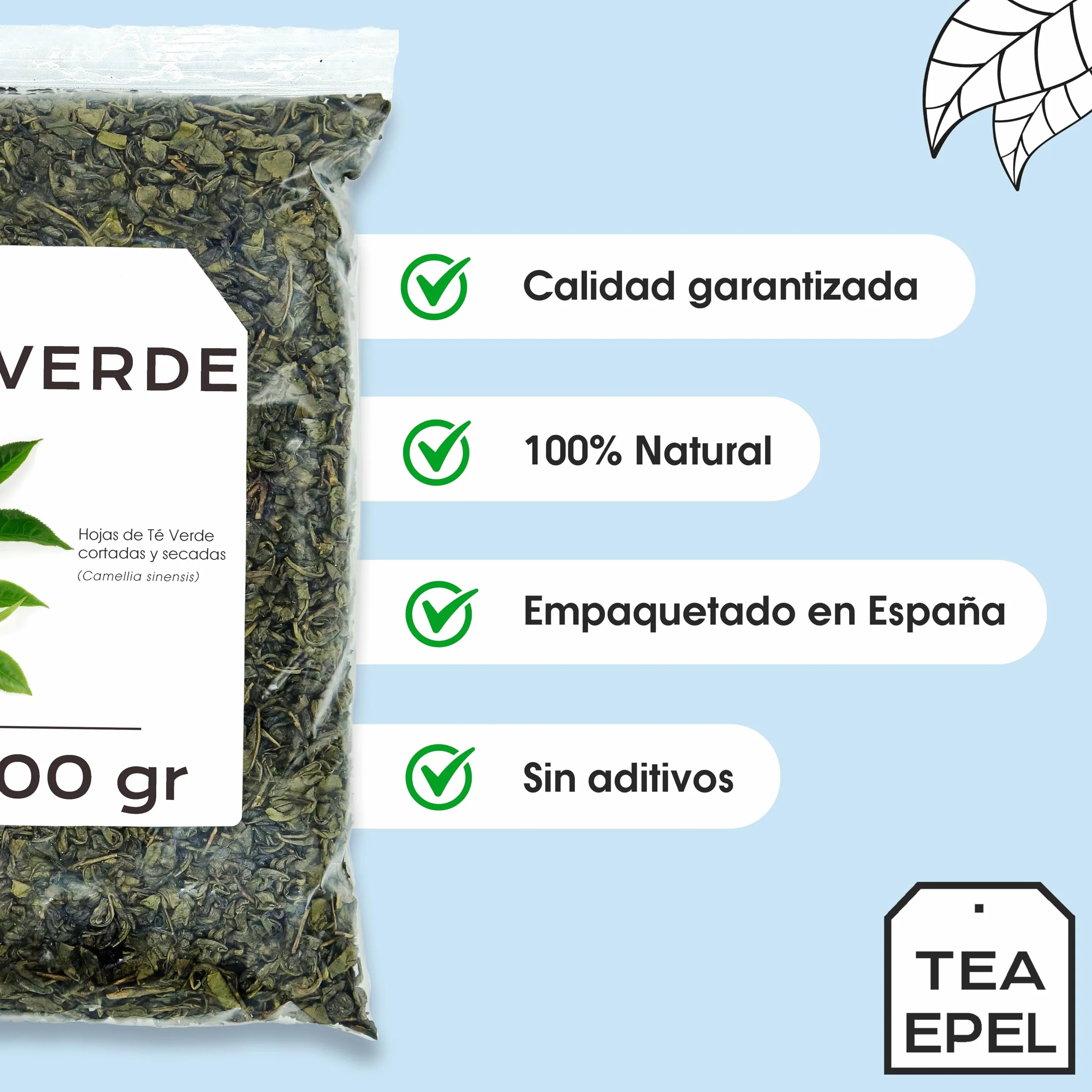 Té Verde Gunpowder 200g - Té a Granel - Infusión de Hierbas