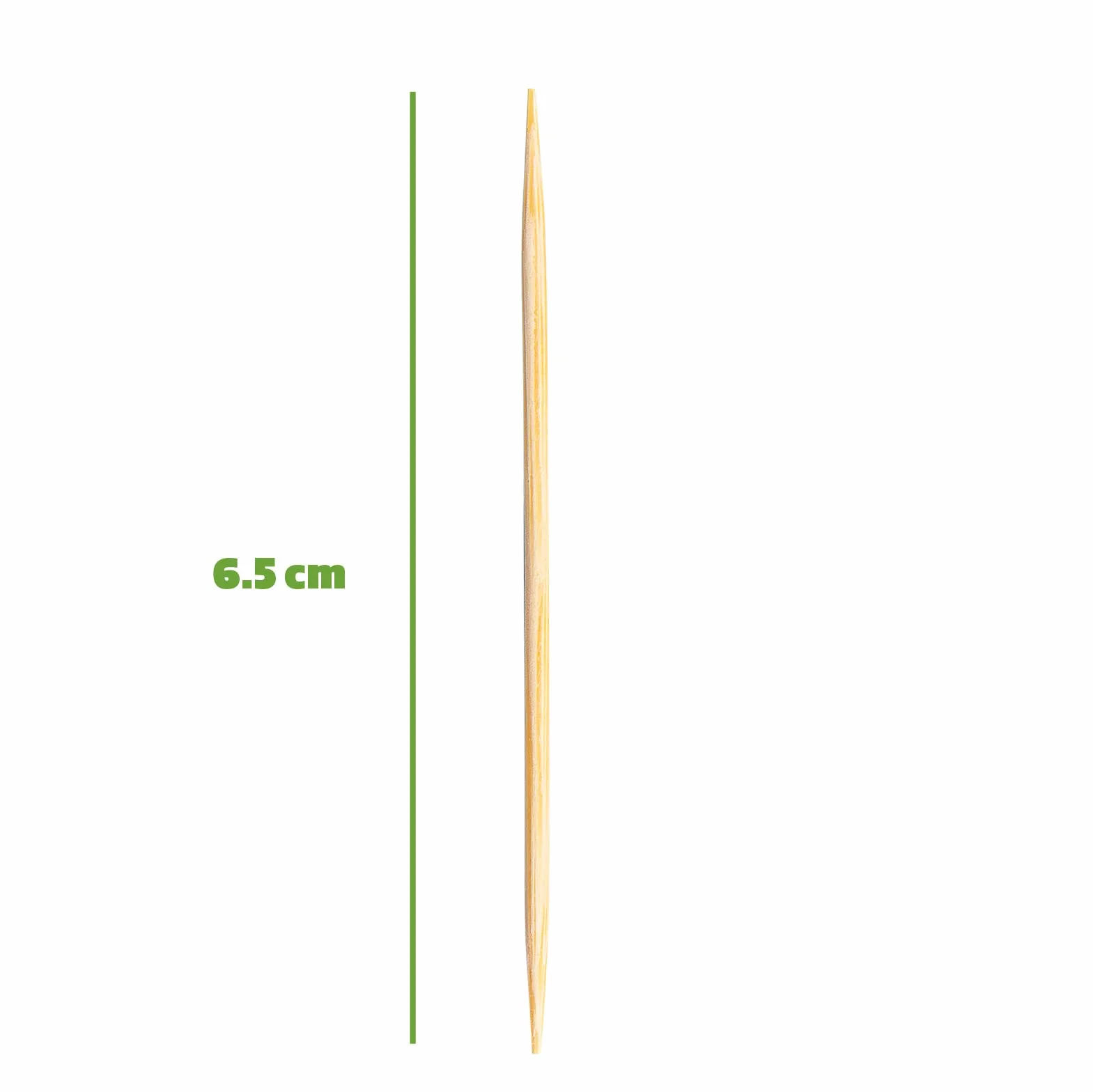 Palillos de Dientes de Bambú – Palillos de Madera Redondos con Puntas Doble (2000 Unidades)