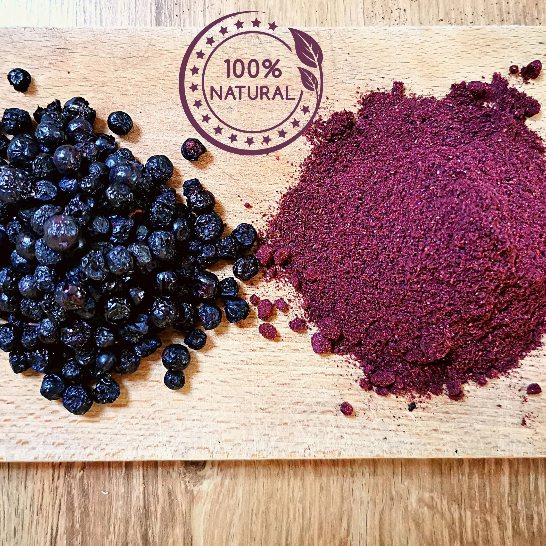 Arandanos Deshidratados Sin Azucar XL 500g Wild Blueberry Powder Freeze Dried Fruit ZingyZoo