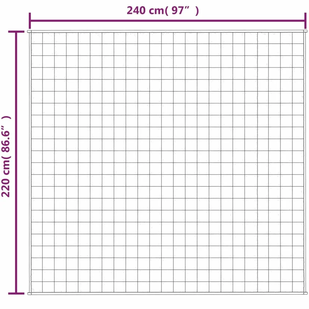 Generisch Manta pesada, 240 x 220 cm, gris, perlas de cristal hipoalergénicas, poliéster suave, equilibrio, 11 kg