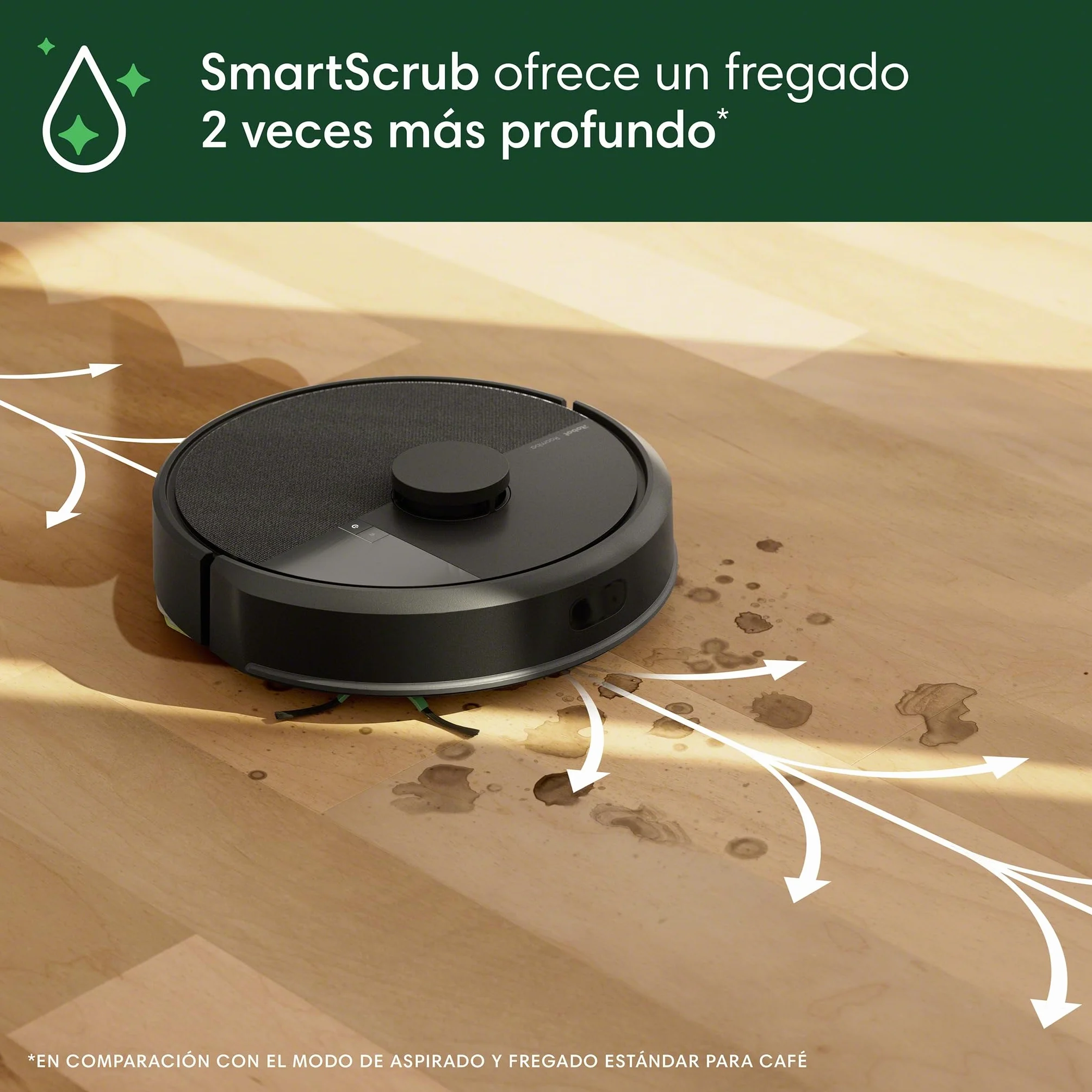 iRobot Roomba 105 Combo Base AutoEmpty Aspirador y friegasuelos 7000Pa 120 mins Clearview LiDAR SmartScrub