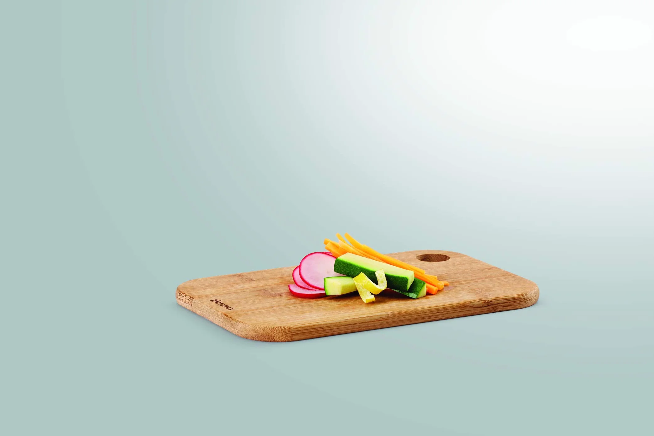 Metaltex Tabla de Cocina Corte de Bambú 22x14x1 cm