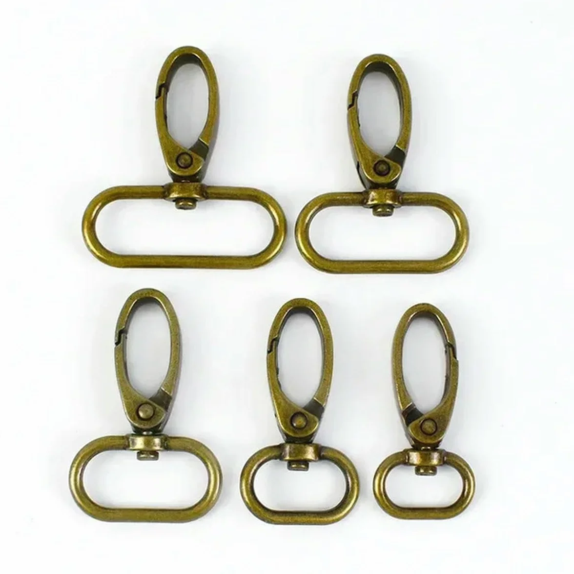 10/50 piezas de hebilla de metal para correa de bolso, cierre de langosta giratorio, correa de mochila, clip de gatillo, ganchos a presión, percha para bolso, accesorios de bricolaje, 25 mm, 50 piezas