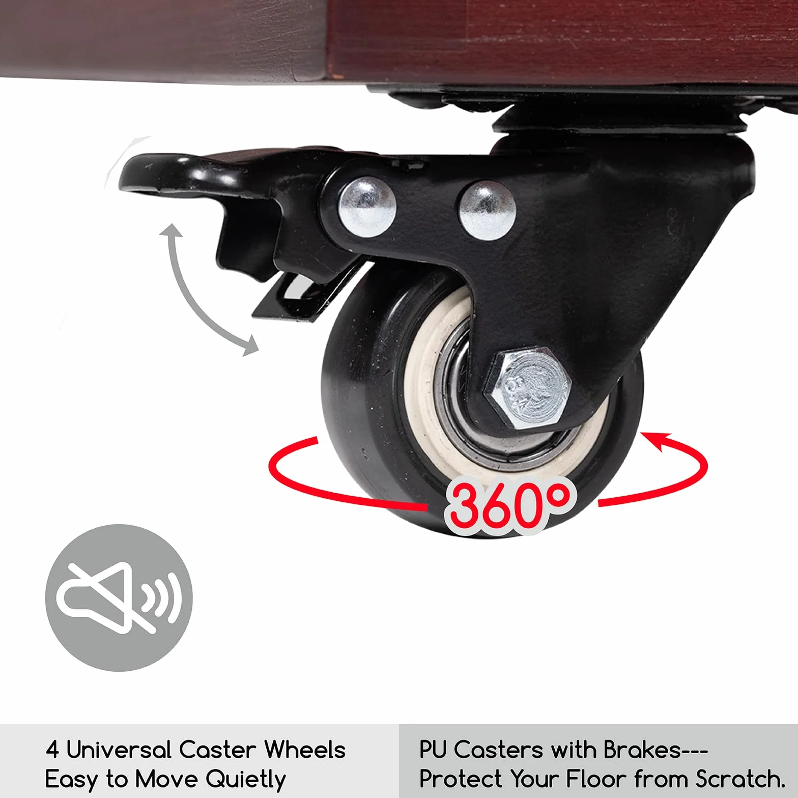 MEEDEN Carro de almacenamiento para artistas, espesar madera de haya maciza con organizador de 3 cajones, 4 ruedas giratorias con bloqueo, carro utilitario para Art Studio, Galería