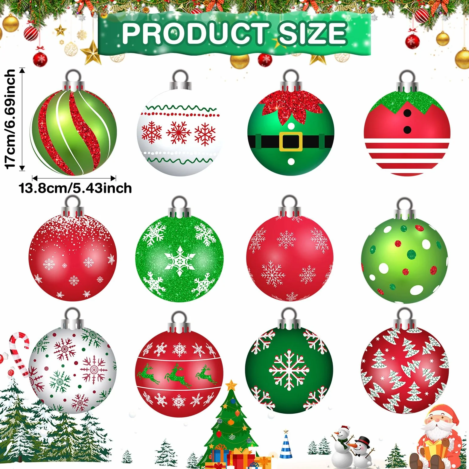 54 Decoraciones Colgantes de Navidad con Remolinos de Papel de Aluminio Adornos de Bola