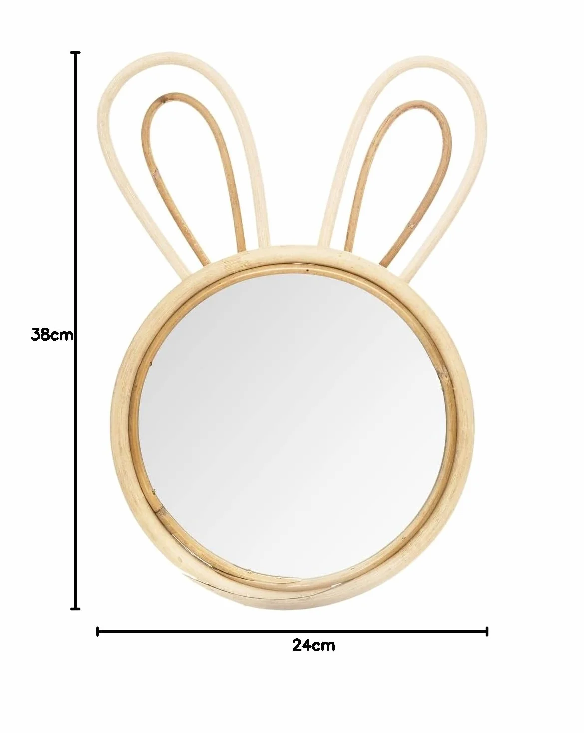 Atmosphera - Espejo Infantil 'Lapin' - bambú 24 x 38 cm