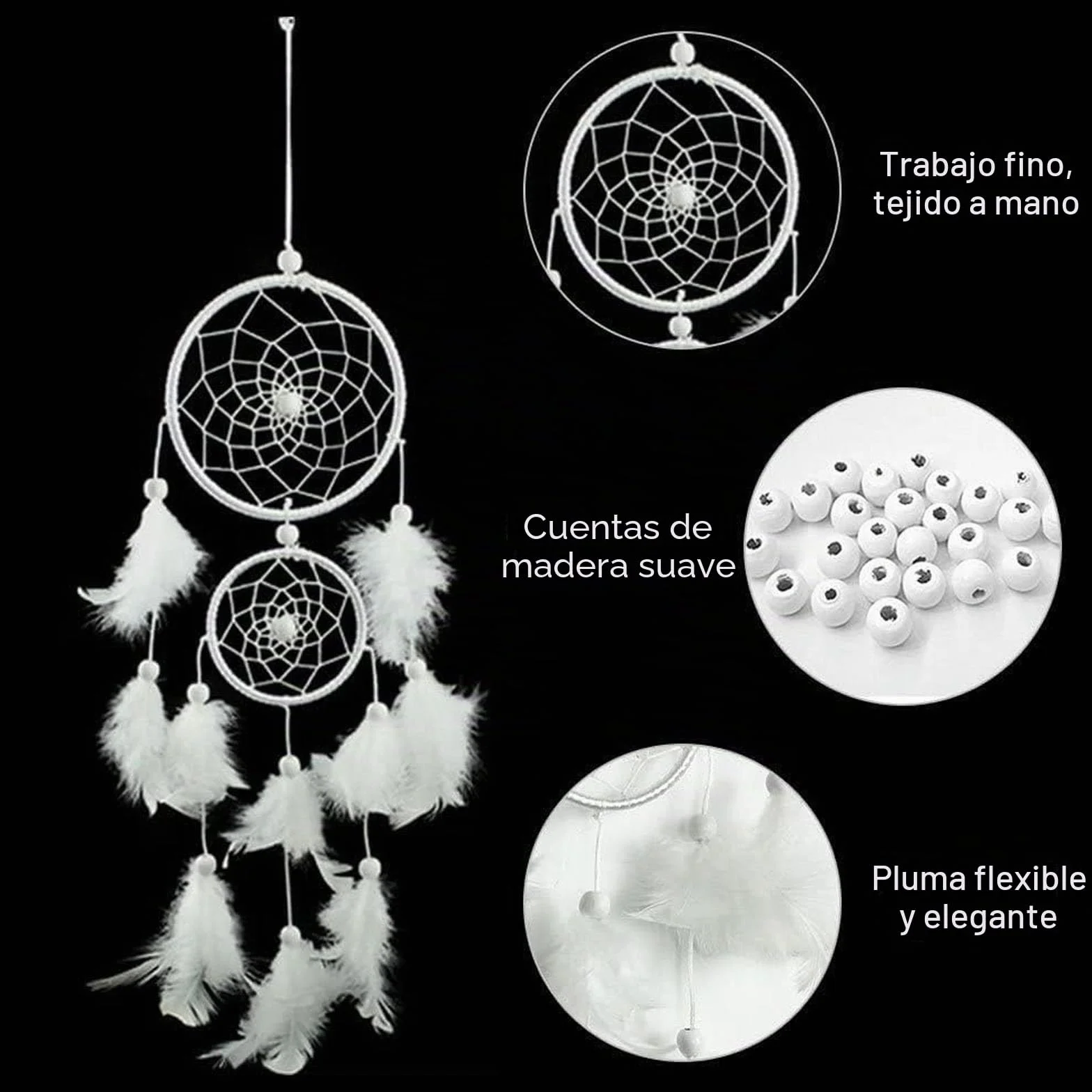 Atrapasueños con Plumas, Hecho a Mano, atrapasueños para niñas, niños, guardería, Dormitorio, decoración de Pared, Regalo bendición
