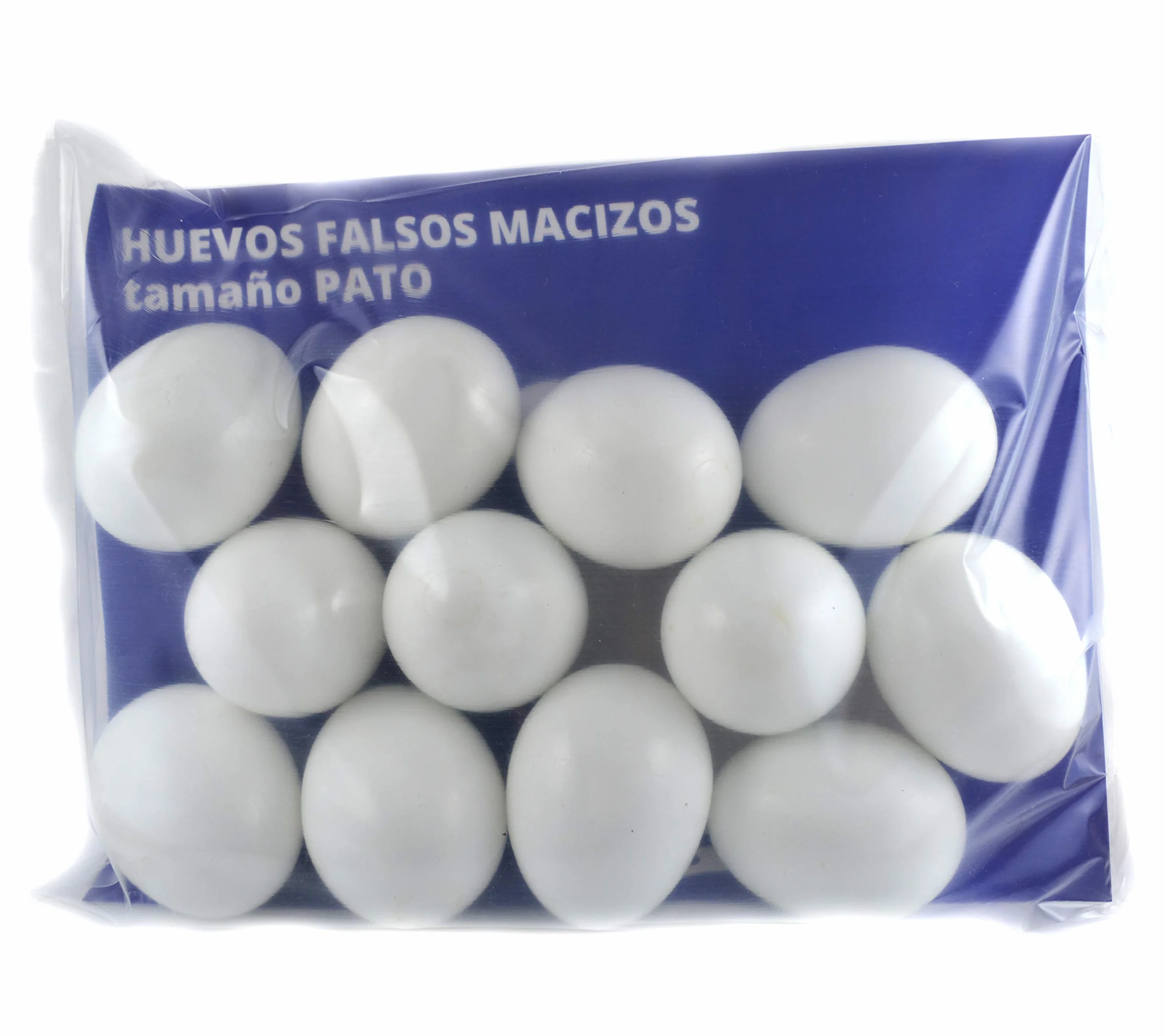 Pack Huevos de Pato Falsos Macizos Color Blanco (12) FINCA CASAREJO