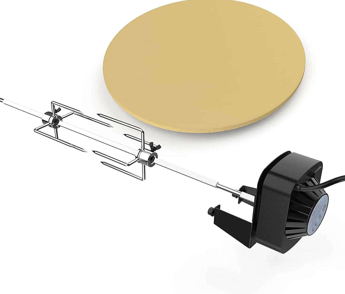 onlyfire Kit de Anillo de Pizza de Acero Inoxidable con asador, Kit de Barbacoa Multifuncional, para Asar Pollo y cocinar Pizza,per Big Green Egg Large Kamado Grill in Ceramica