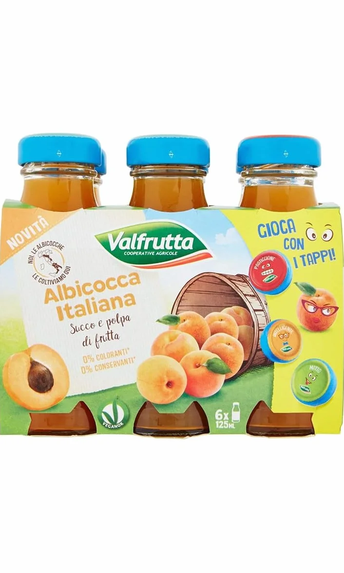 Jugo de albaricoque Valfrutta 6 x 125 ml