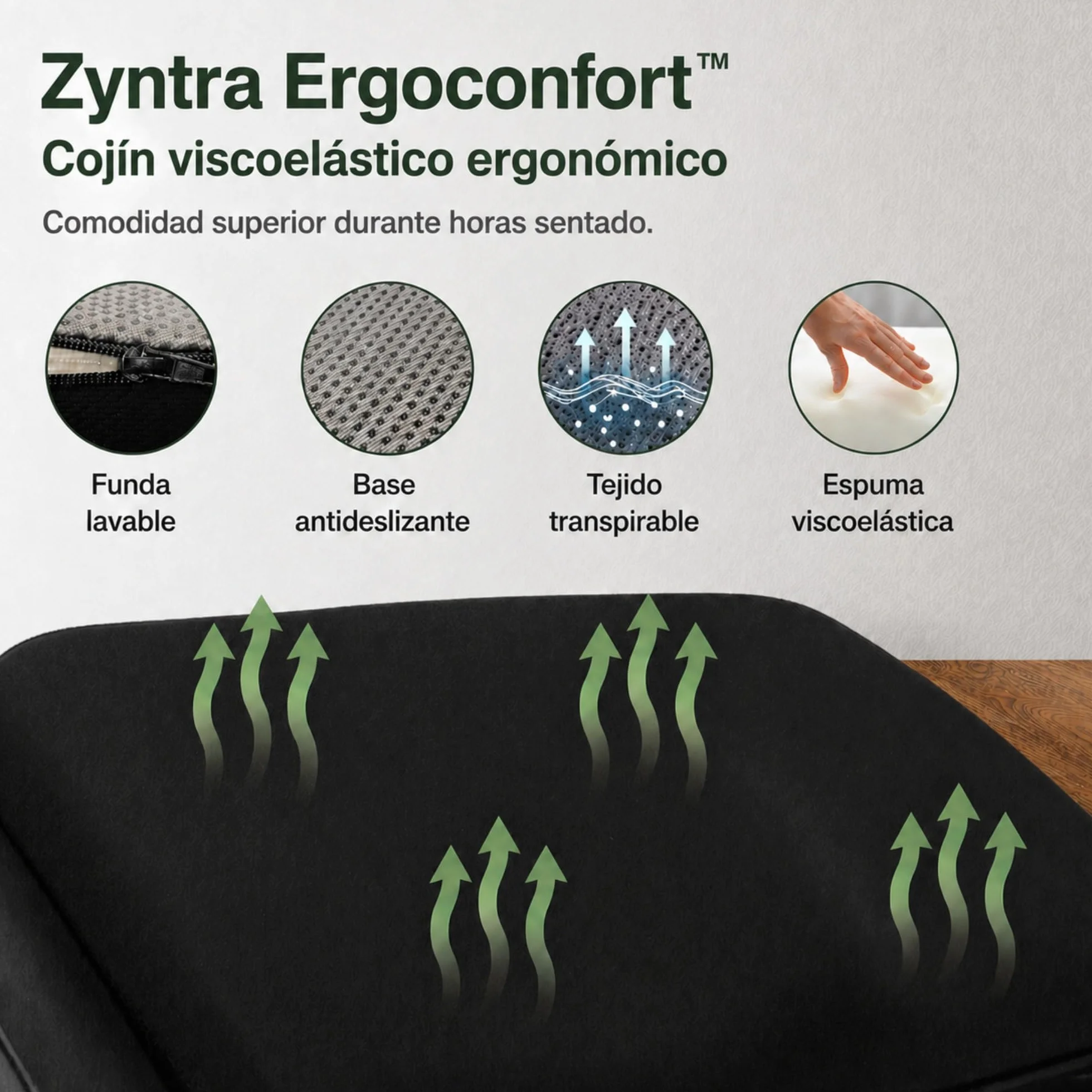 Reposapiés ergonómico con cojín viscoelástico y 6 alturas ajustables para oficina, casa y escritorio