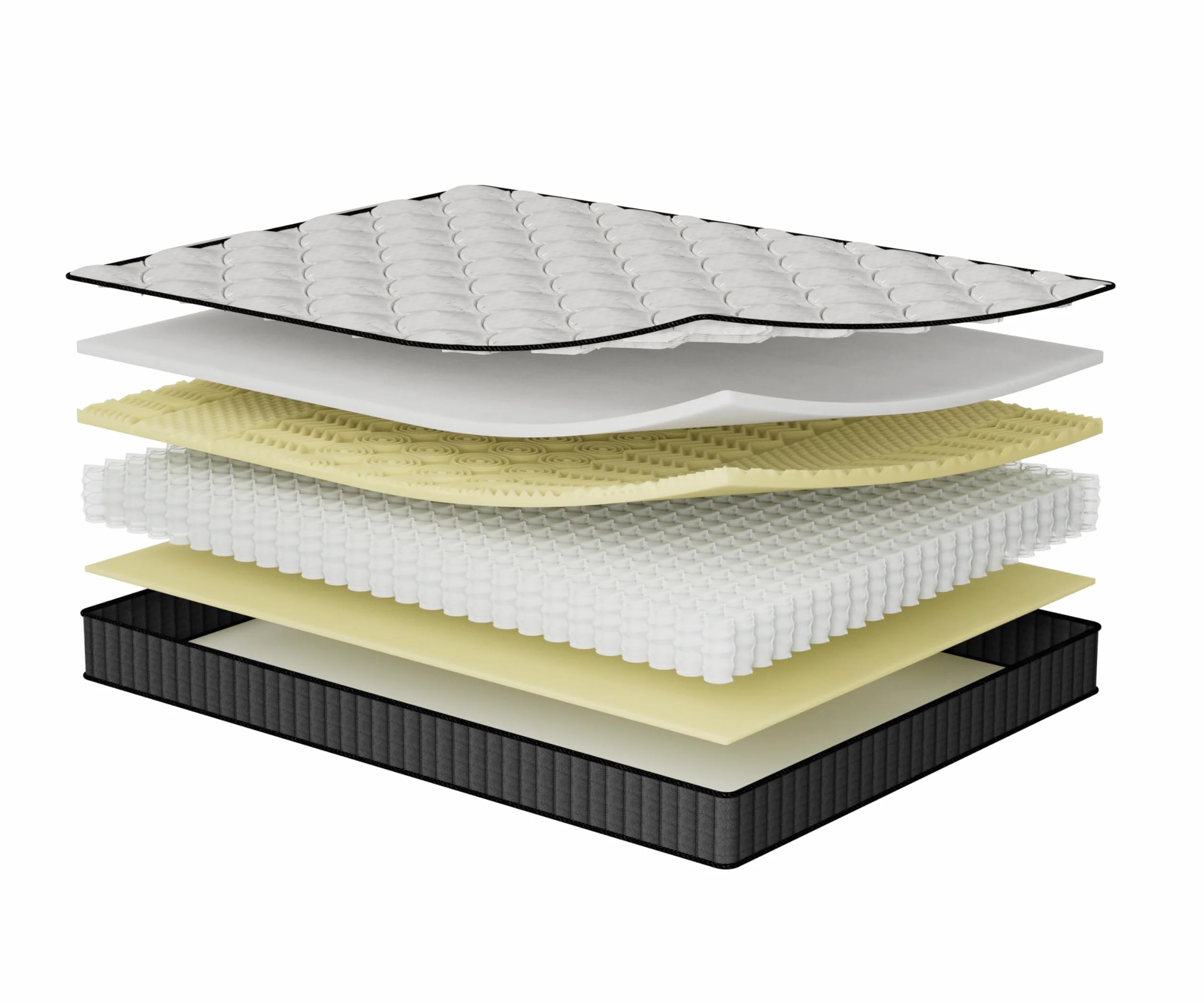 Zinus Colchón Híbrido 135x190 cm 20 cm Tight Top Muelles Ensacados Espuma Viscoelástica Alta Transpirabilidad