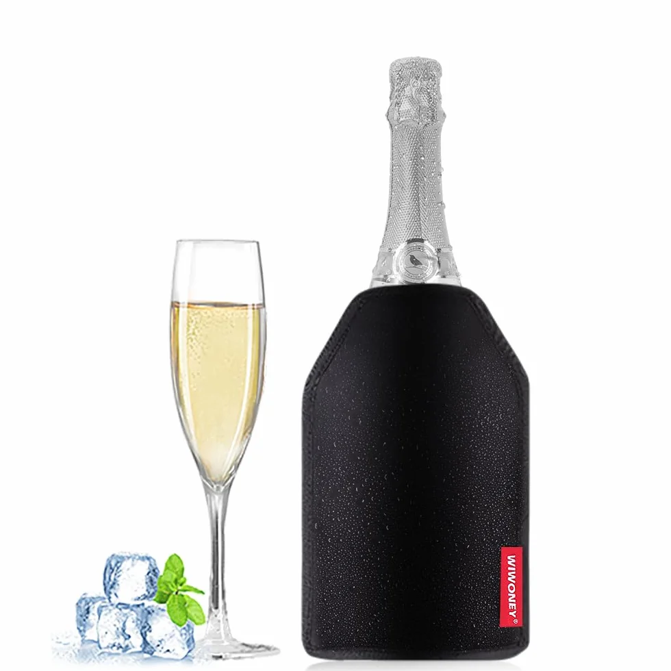 Enfriadora de Botellas de Vino, Manga Enfriadora de Vino, Nailon, Negro