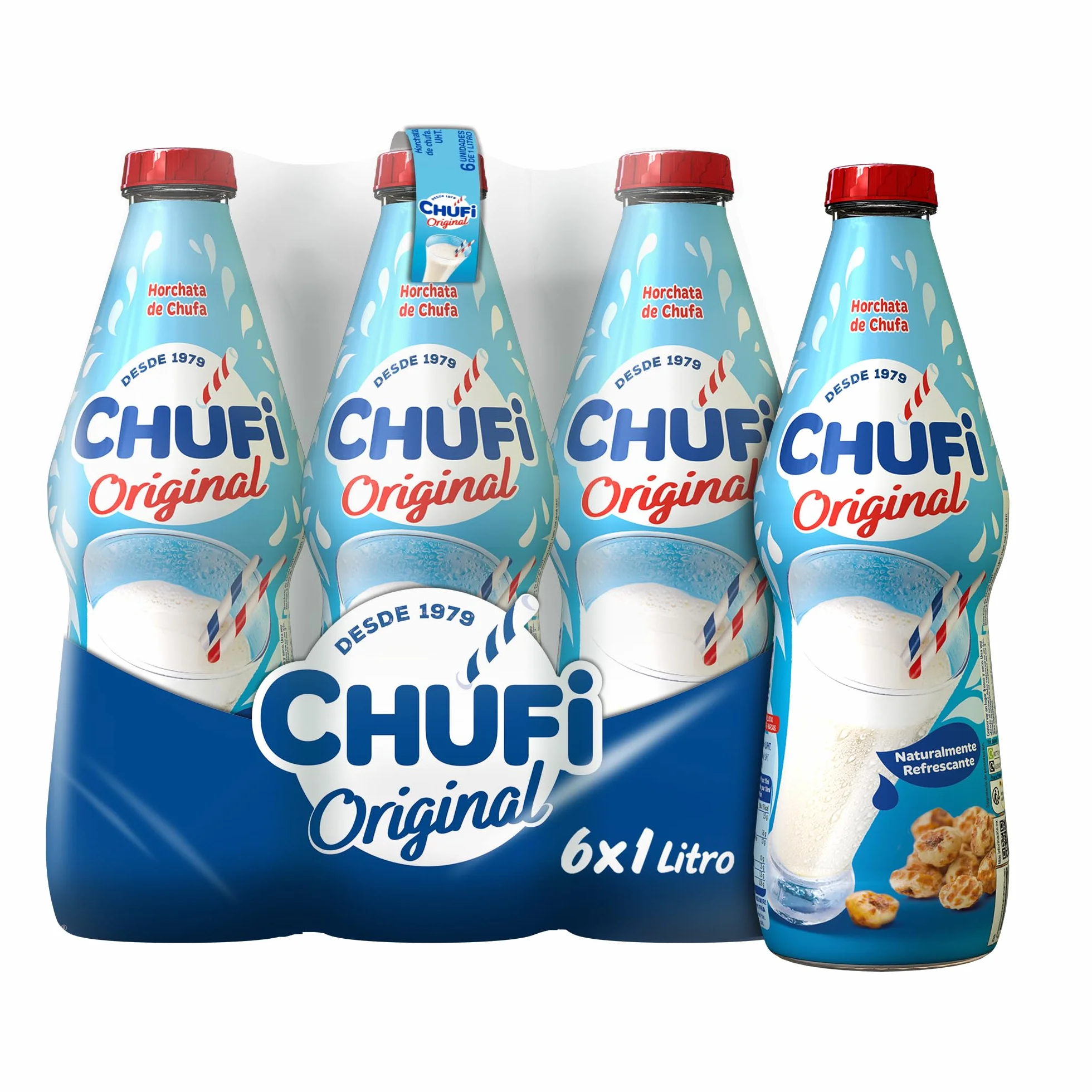Chufi Horchata Original 100% Vegetal Sin Lactosa Sin Gluten Pack 6x1L