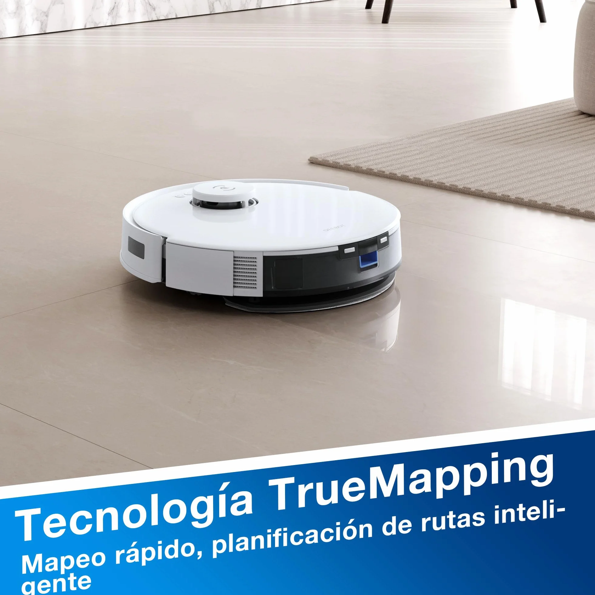ECOVACS DEEBOT N20, Robot aspiradora de succión Potente 8000 Pa, batería de 300 min, evitación Inteligente obstáculos, tecnología antienredos, alfombras y pelos de Mascotas, WiFi-Alexa-App