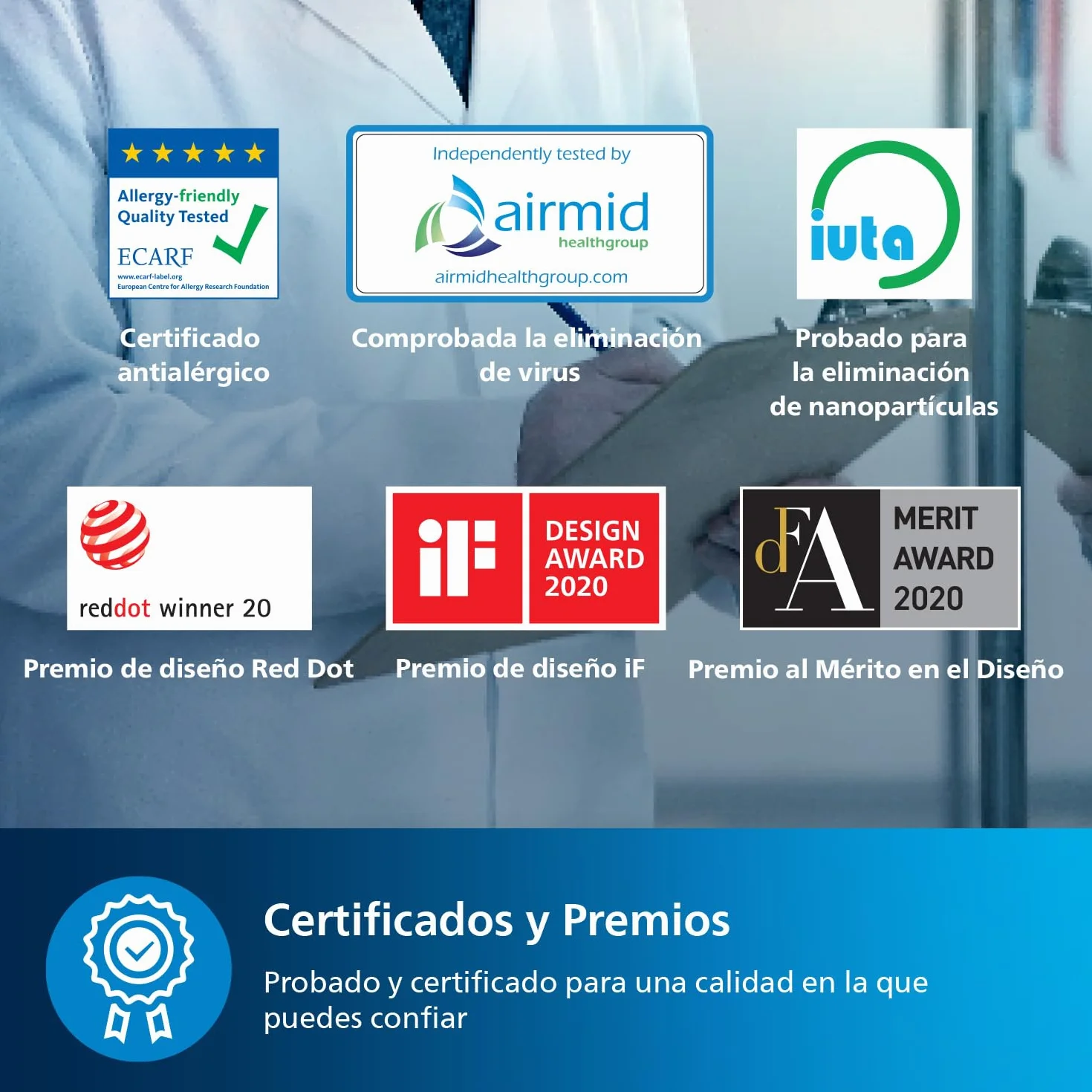 Philips Serie 1000 Purificador de Aire, Elimina Gérmenes, Polvo y Alérgenos en Habitaciones de hasta 78 m², CADR 300 m³/h, Modo de Reposo (AC1711/10)