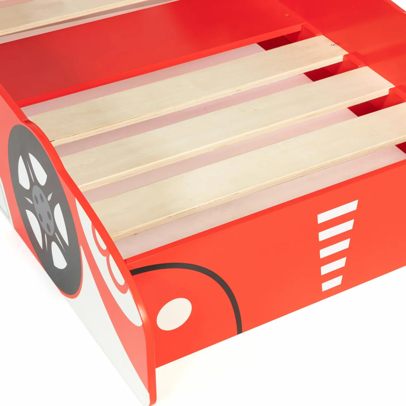 IDMarket – Cama infantil coche Fórmula 1 Teddi 70 x 140 cm, color rojo