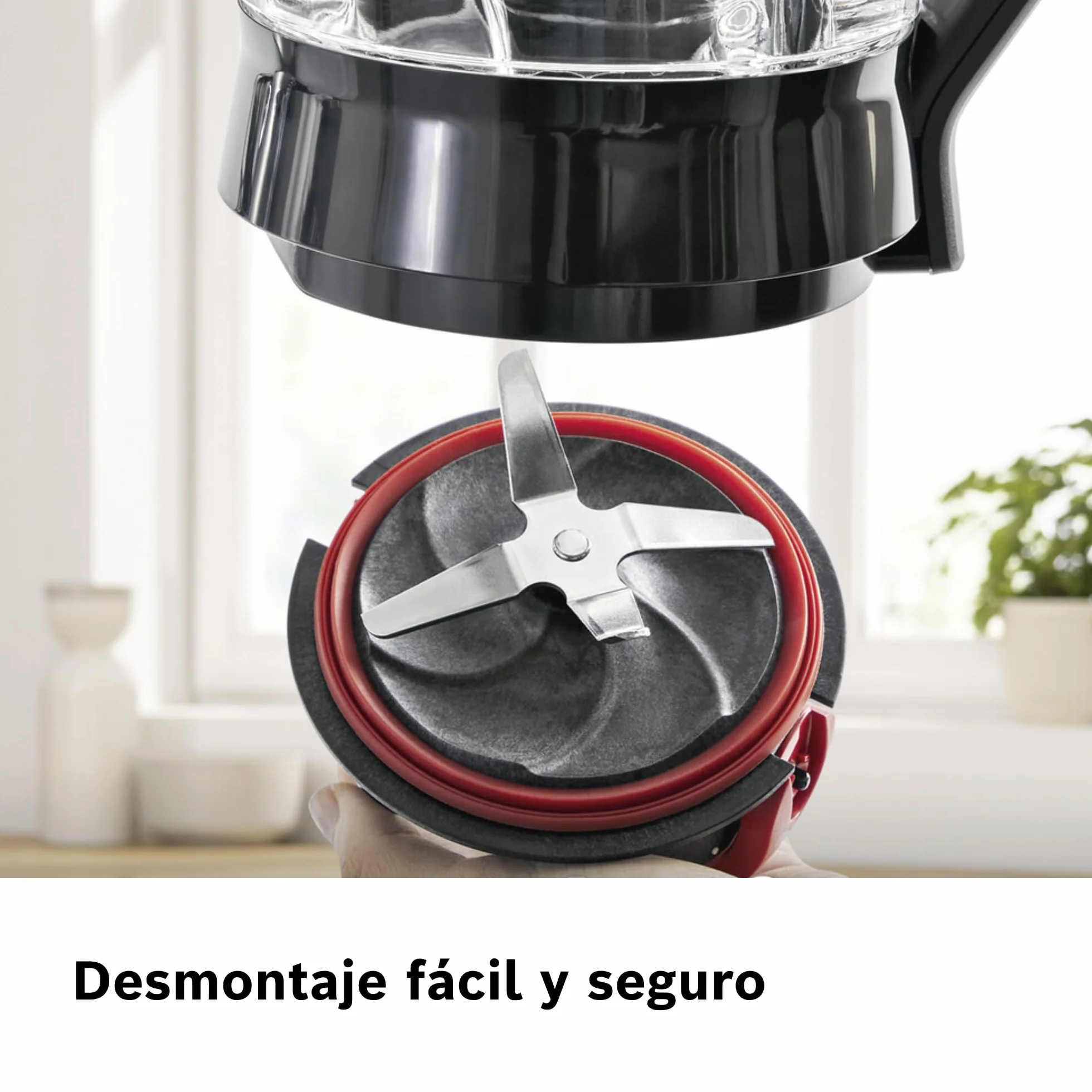 Bosch - Batidora de vaso, VitaPower, Serie 4, 1.200 W, Jarra ThermoSafe de 1,5 litros, negro, MMB6177S