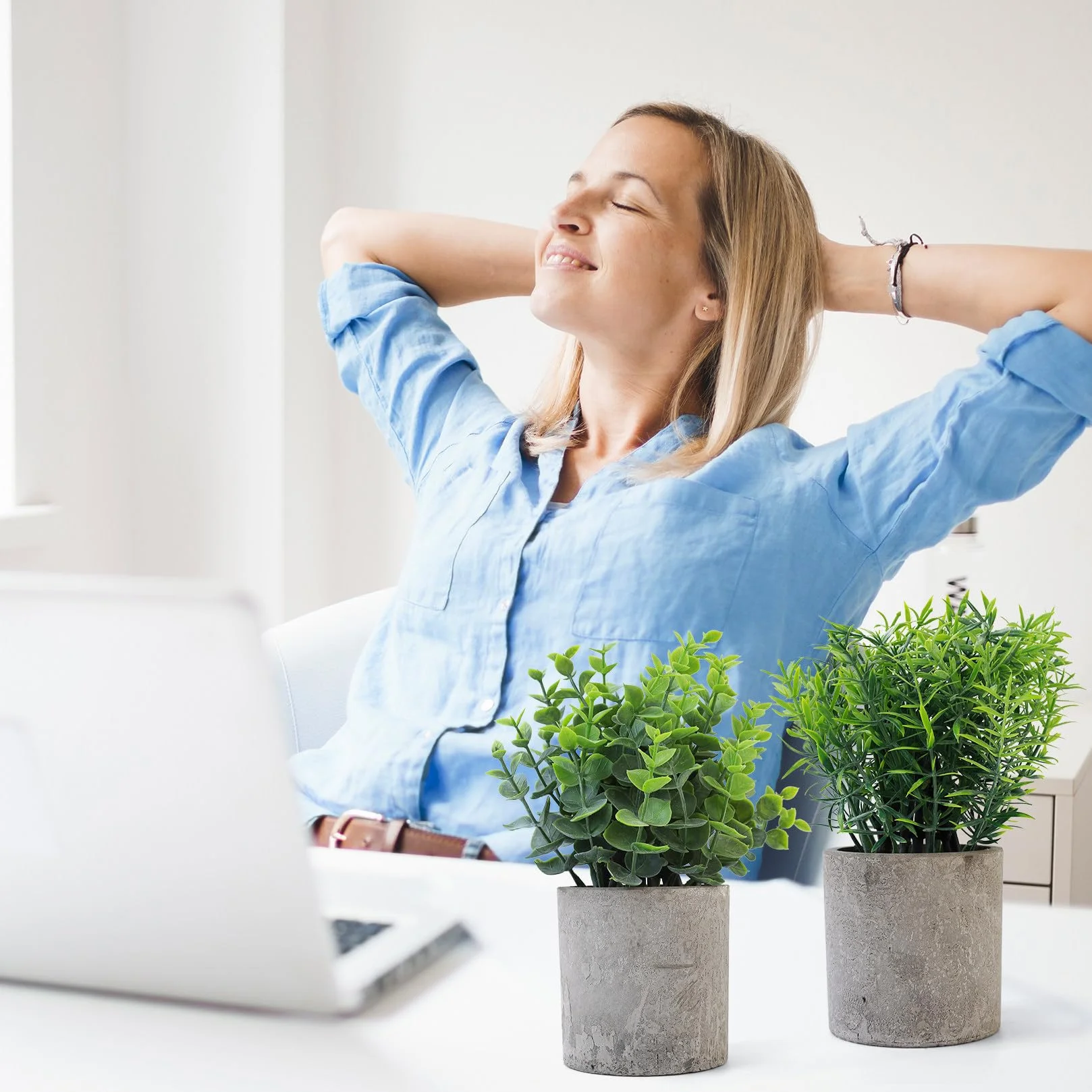 4 Piezas Plantas Artificiales Decorativas Pequeñas, Planta Artificial de Plástico de Serpiente Suculentas, Macetas Artificiales Decoracion para Decoración Baño Hogar Cocina Dormitorio Oficina Casa