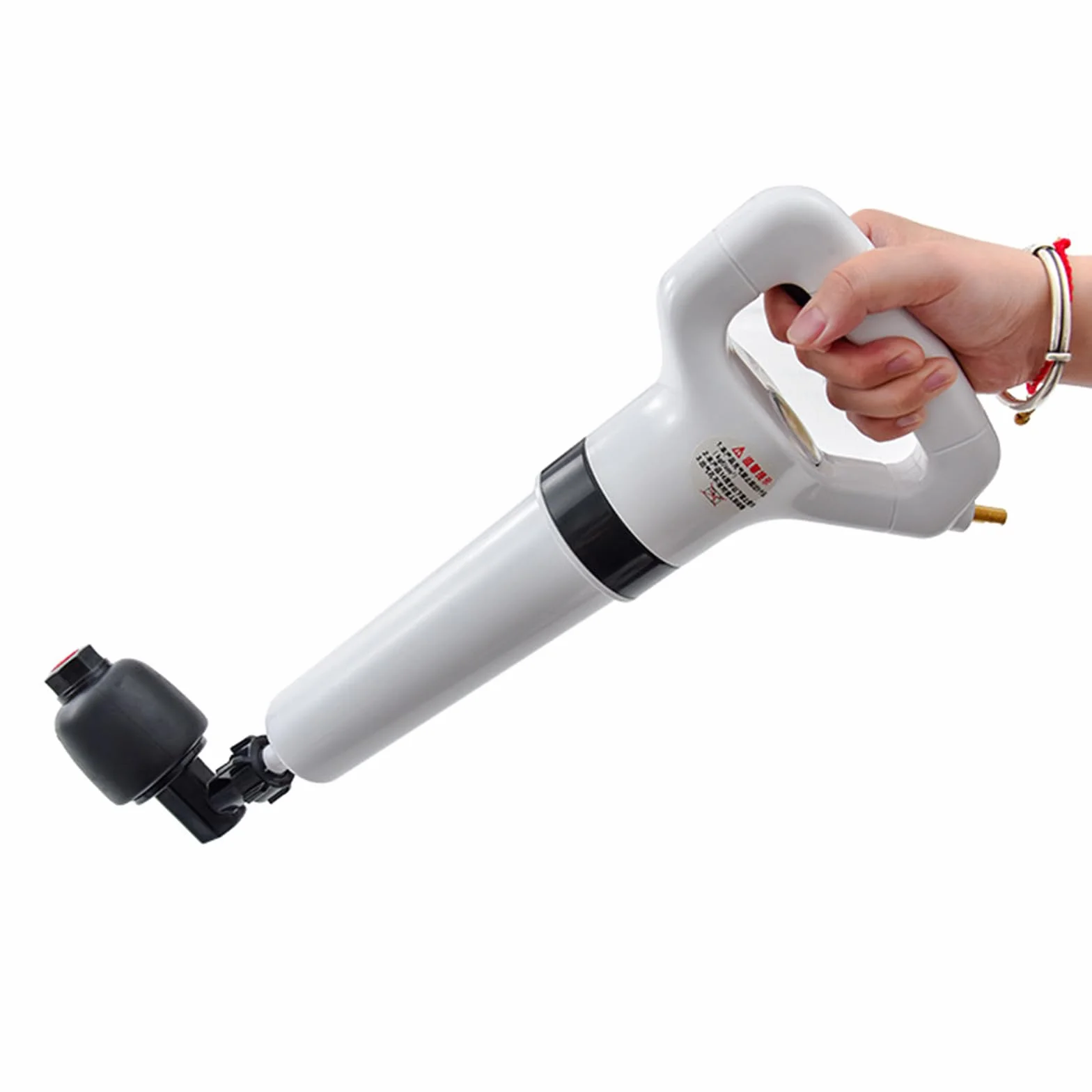Bomba desatascadora – Limpiador de tuberías con Aire comprimido, Limpieza de Aire comprimido para desagües obstruidos, Inodoro/Ducha/Fregadero mecánico, sin tuberías