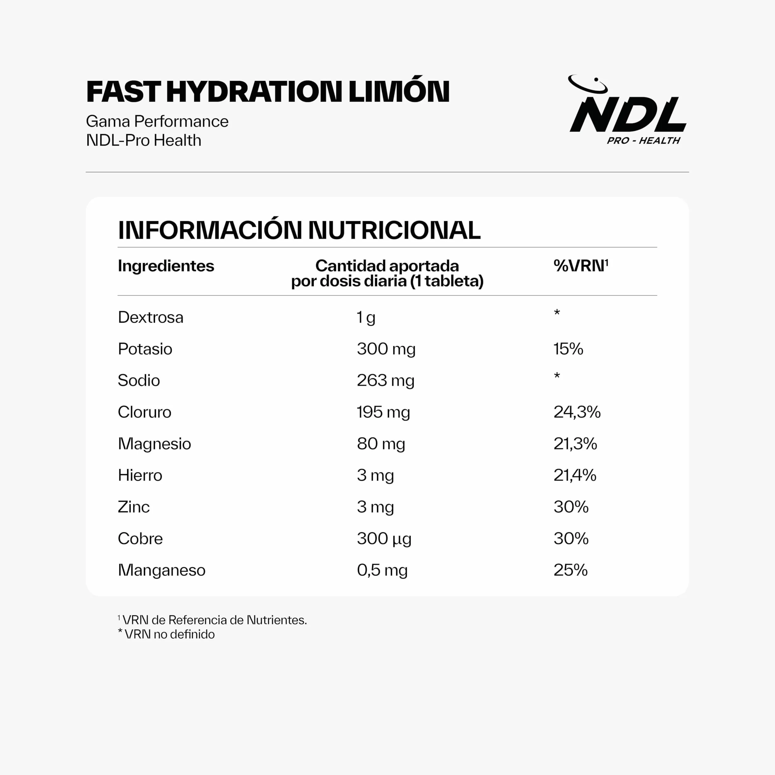 NDL Pro-Health Electrolitos Tabletas efervescentes hidratación rápida electrolitos sales minerales deporte Pack 2-40 tabletas
