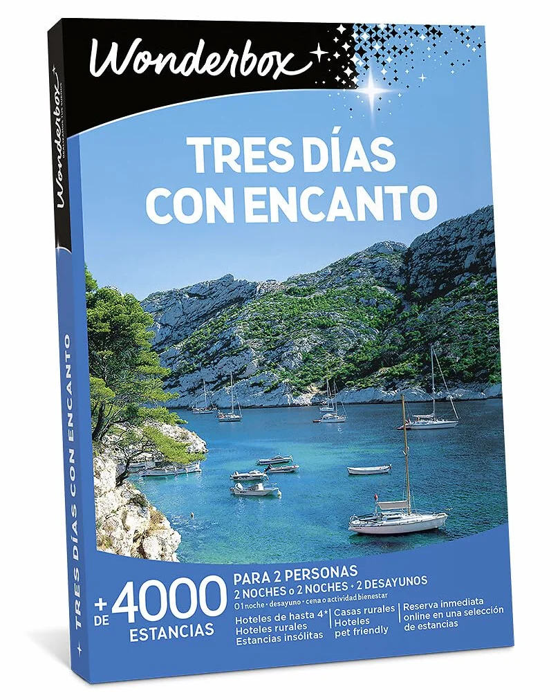 Wonderbox - Caja Regalo - Tres Días con Encanto - 4100 Estancias - 2 Noches + Desayunos - Hotel con Encanto de 4 estrellas