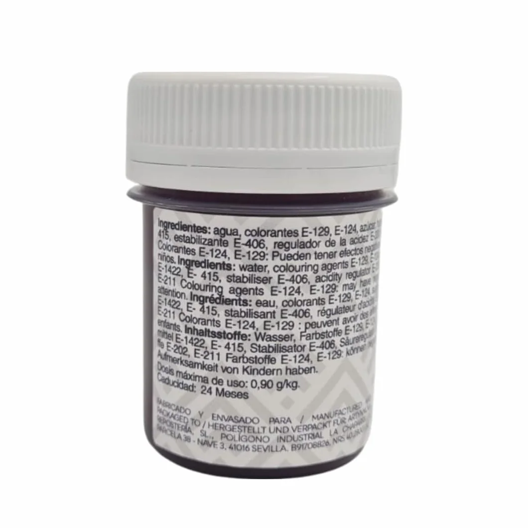 Azucren Colorante Rojo Alimentario en Gel para Red Velvet, 35 g (2 Ud)
