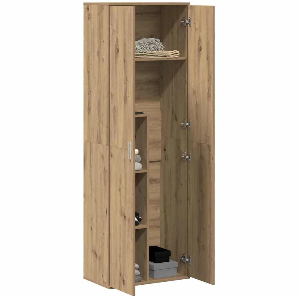 vidaXL Highboard Roble Artisan 60 x 35 x 180 cm Madera contrachapada, Amplio Almacenamiento, Moderno aparador de Madera, diseño Elegante, Unidad con Estilo, organización en casa