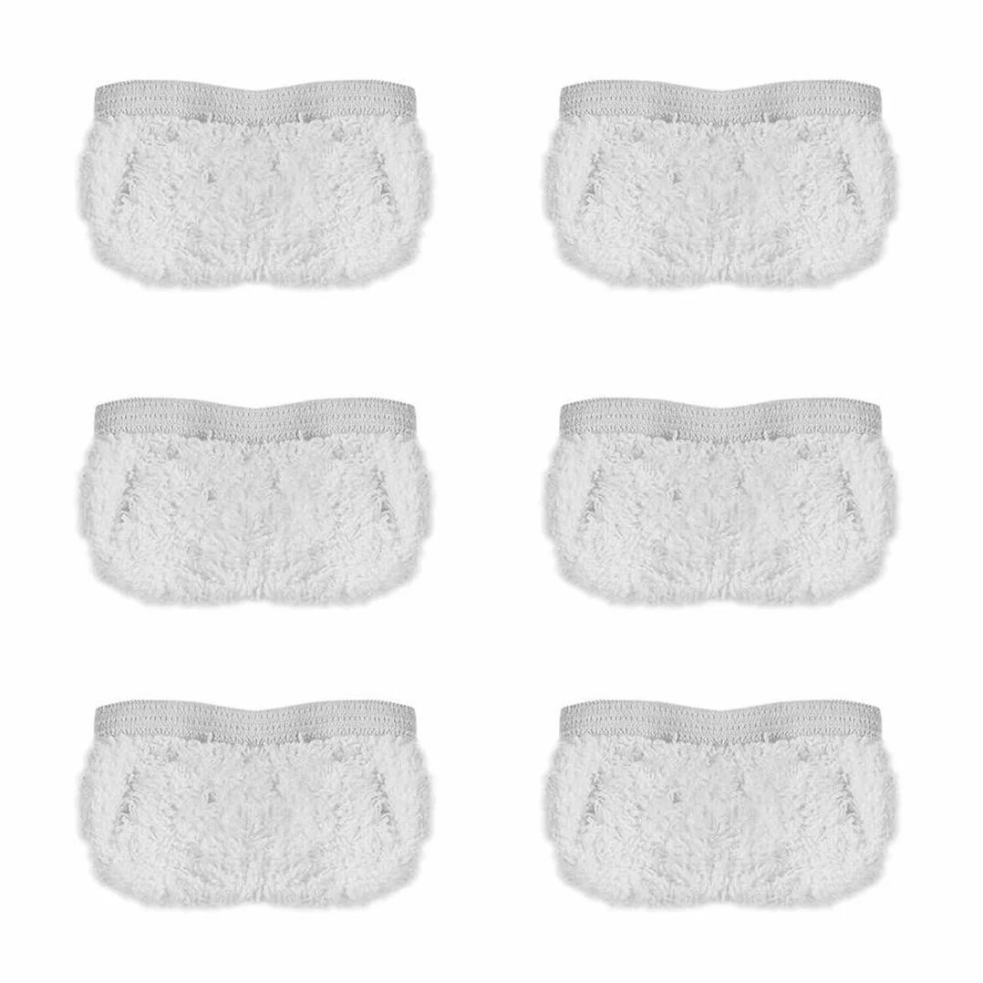Polti PAEU0282 - Kit de 6 fundas para limpiar tejidos, 100% algodón, color blanco
