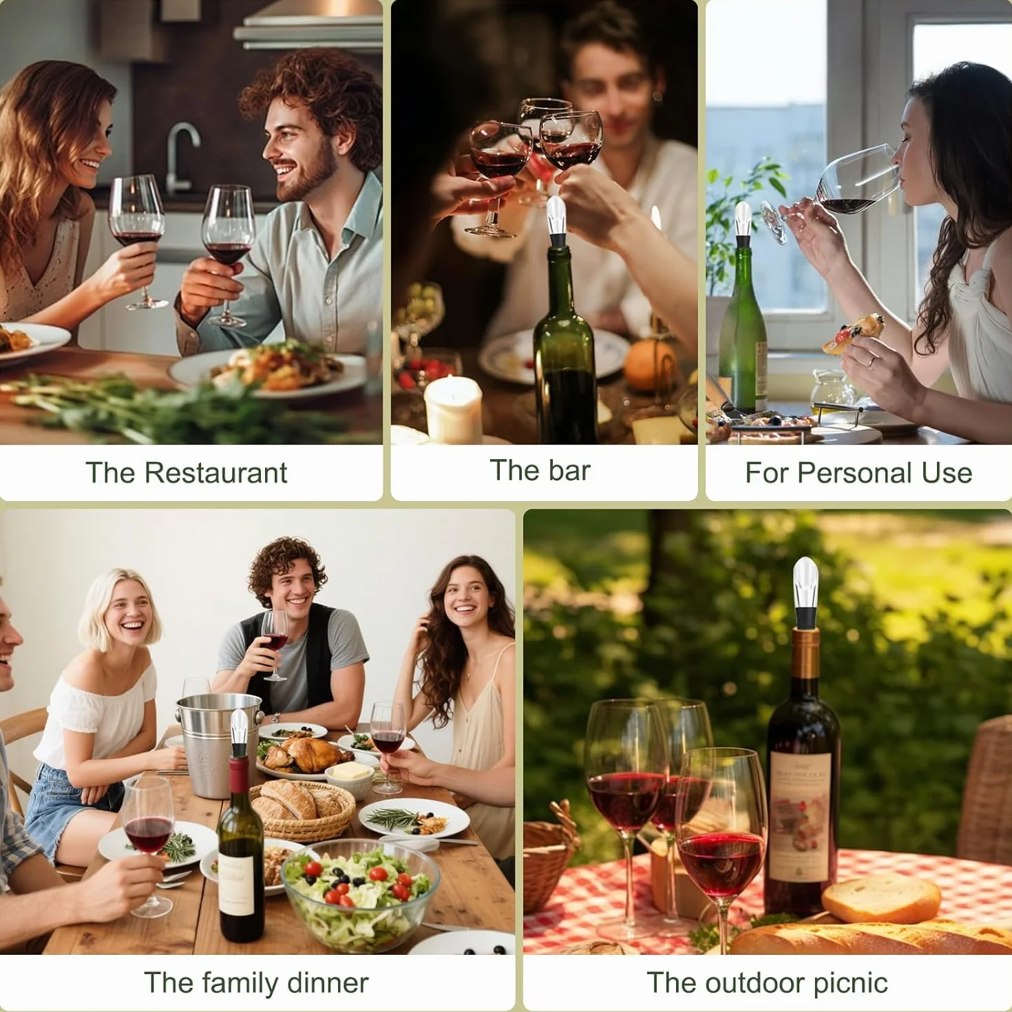 Enfriador de Botellas de Vino,Enfriadora de Vino,Varillas Enfriadoras de Acero Inoxidable + Vertedor + Cortador de Láminas + Tapón,Idea Regalo Mujer Hombre Cumpleaños Fiesta Amigo Barman