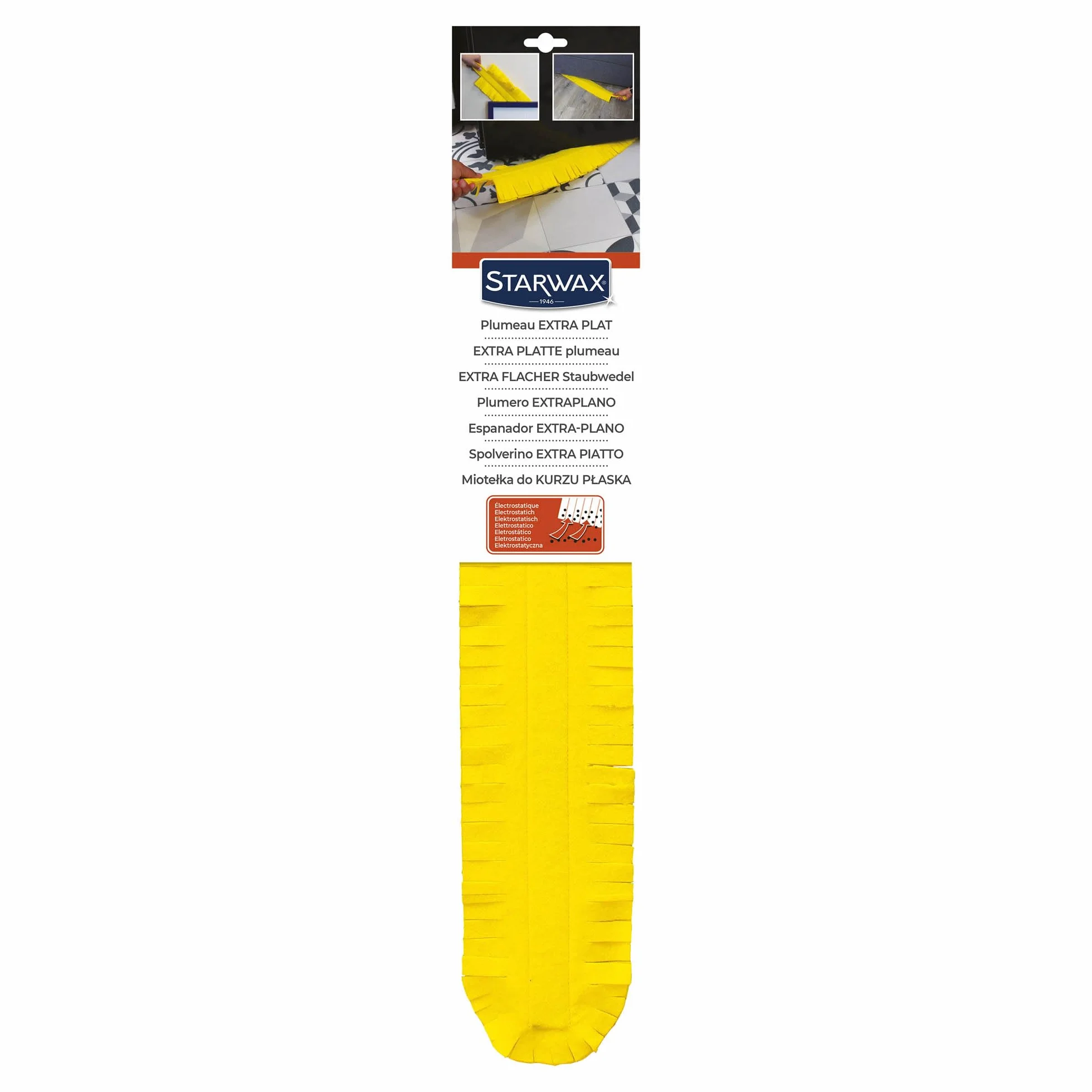STARWAX Plumero para eliminar polvo - Polipropileno (PP) o Plástico - Amarillo - Tecnología electrostática