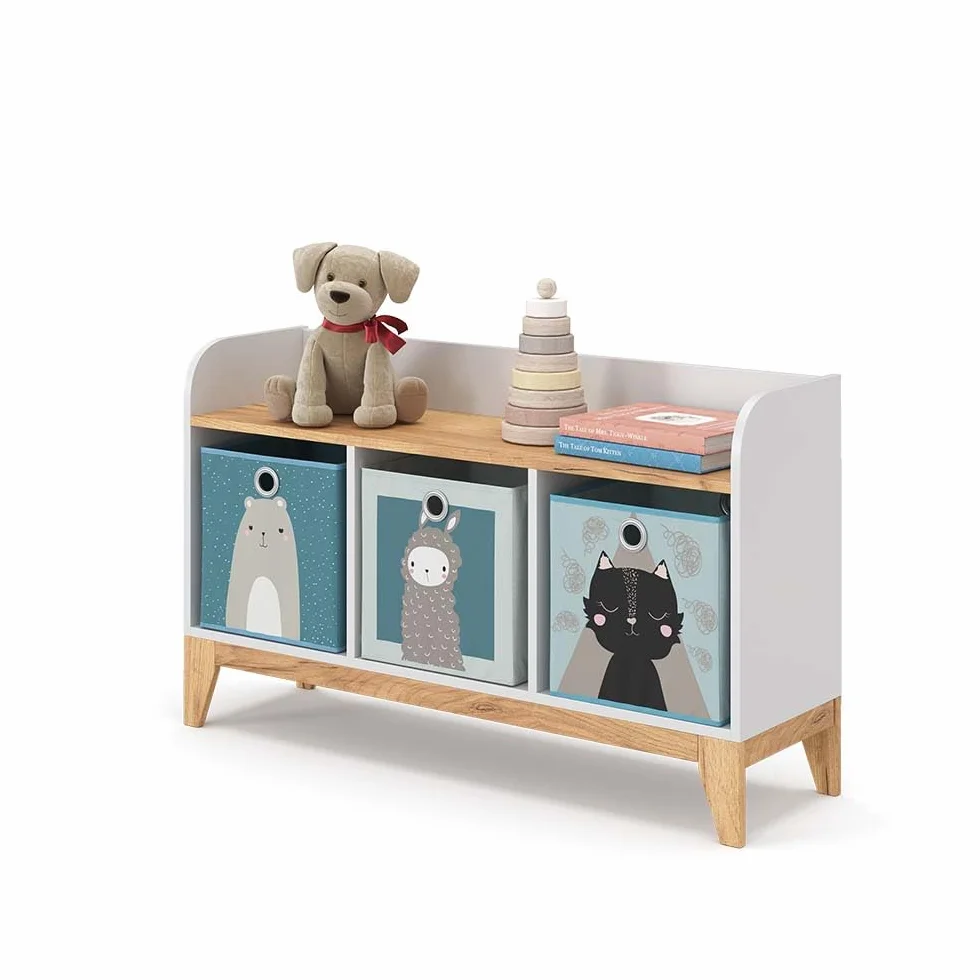 VitaliSpa Malia Estante Infantil Blanco 107.2x63.8 cm 3 Compartimentos para Juguetes