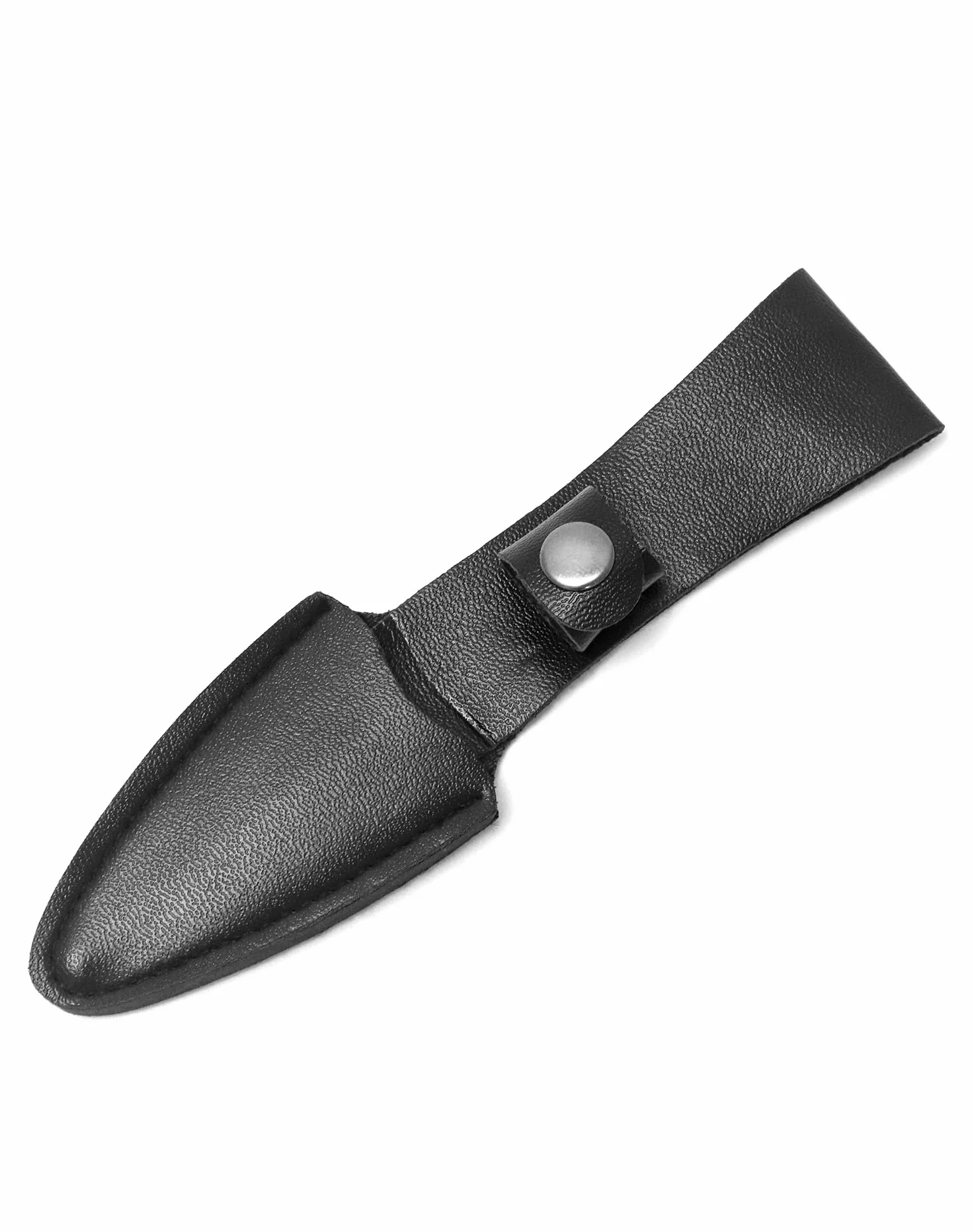 QWORK® 2 piezas Cuchillo para ostras, cuchillo para ostras con funda de cuero, hoja de acero inoxidable con mango de madera de alta calidad