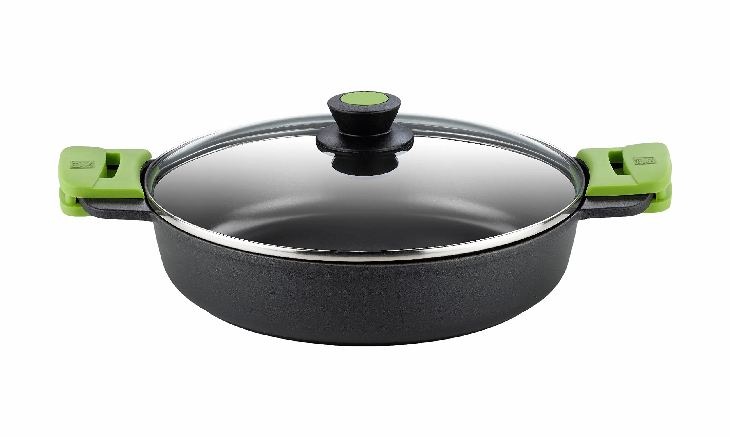 BRA Prior Cacerola baja con tapa de cristal 28 cm apta para inducción y horno