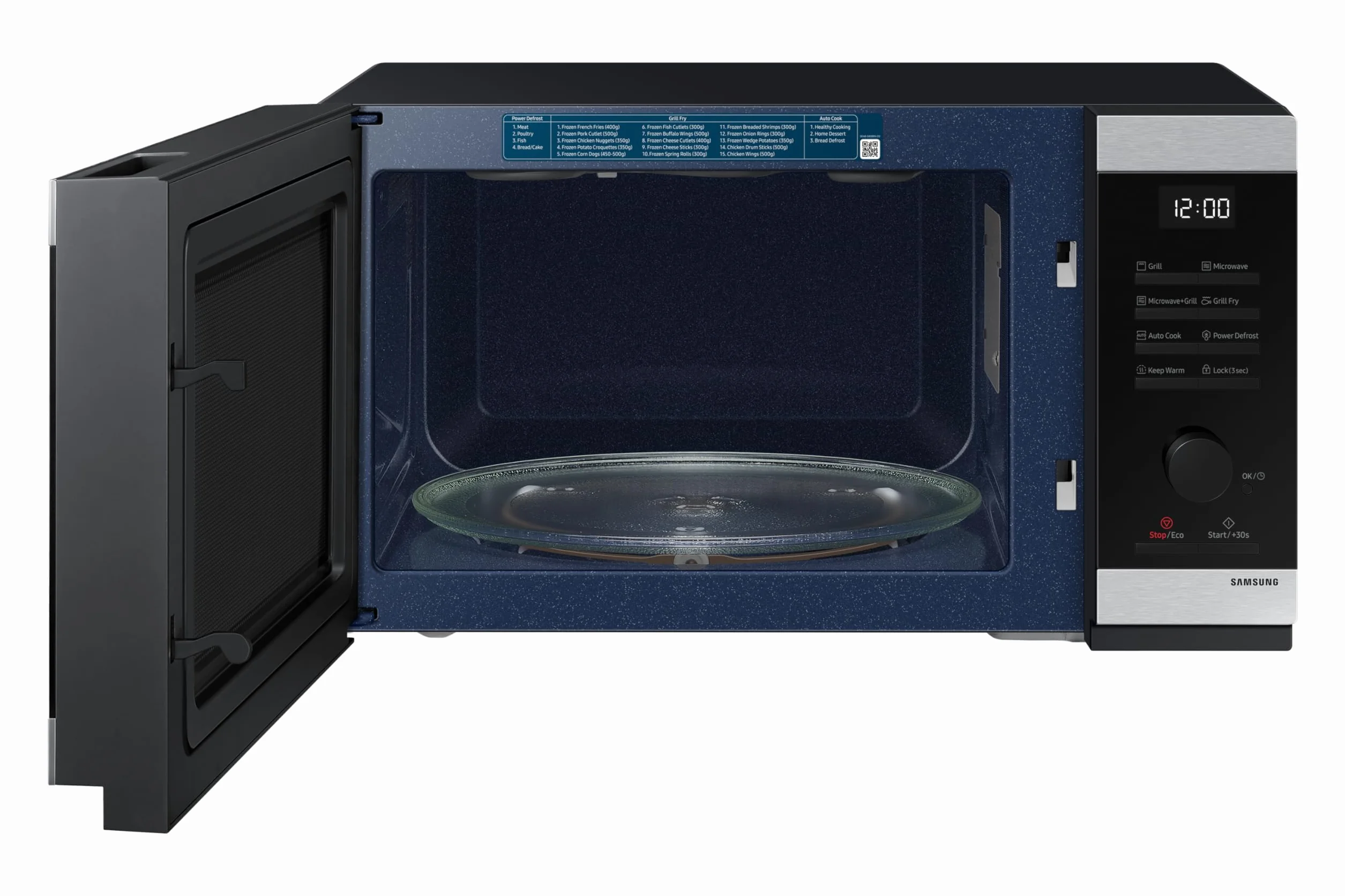 Samsung Microondas con Grill 32L 900W Gran Capacidad Negro MG32DG4524CTE1