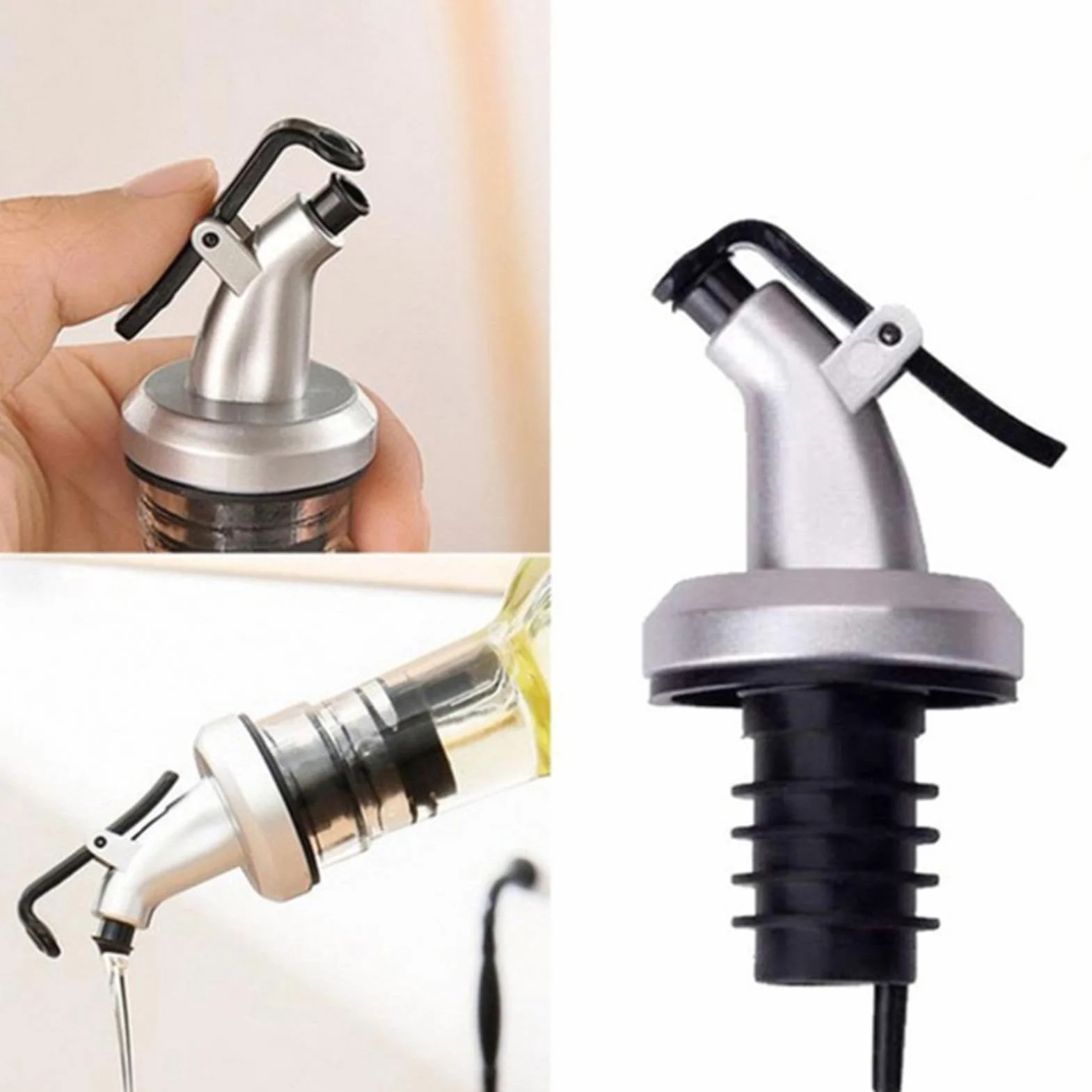 Oil Pour Spout - Leak Proof Olive Oil Bottle Pourer with Nozzle