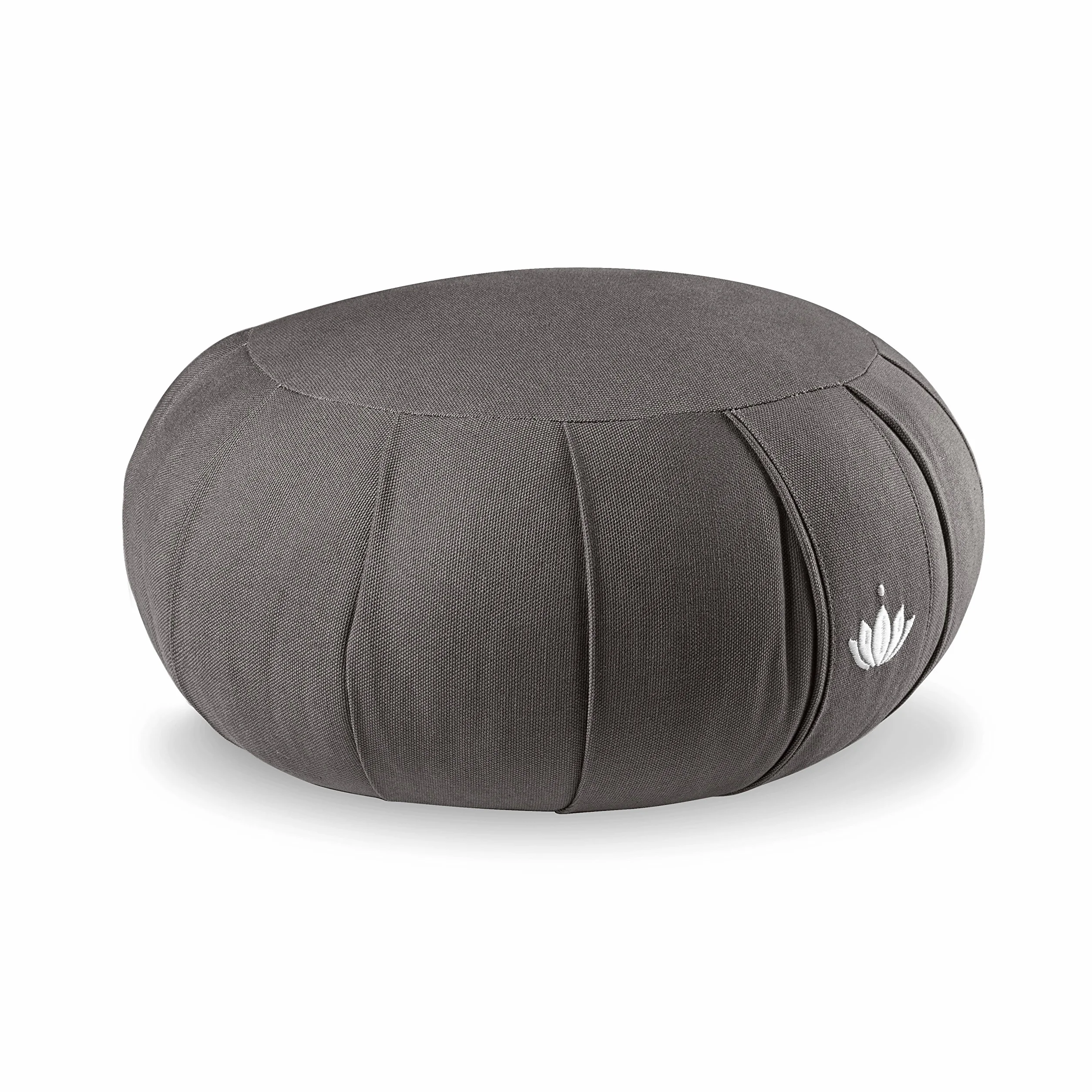 Lotuscrafts Cojin Zafu Meditación Yoga Kapok Delight - Altura 15 cm - Relleno de Kapok - Cubierta en Algodon Lavable- Cojin Yoga Zafu - Cojin Suelo Redondo - Meditation Cushion - Certificado GOTS
