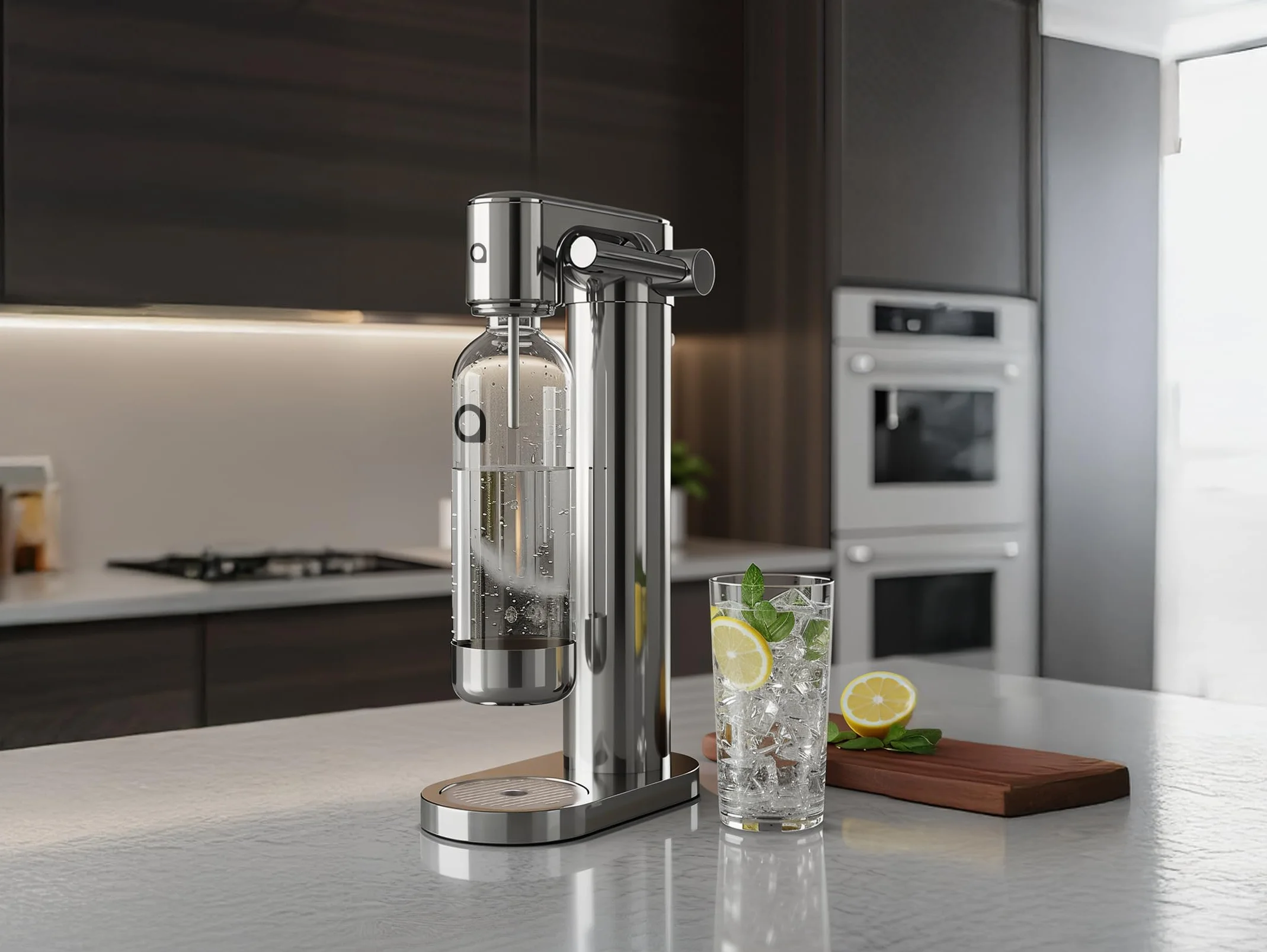 Aquafloow Gasificadora de Agua Acero Inoxidable CO₂ Recargable 60 Litros Botella Plástico Sin BPA