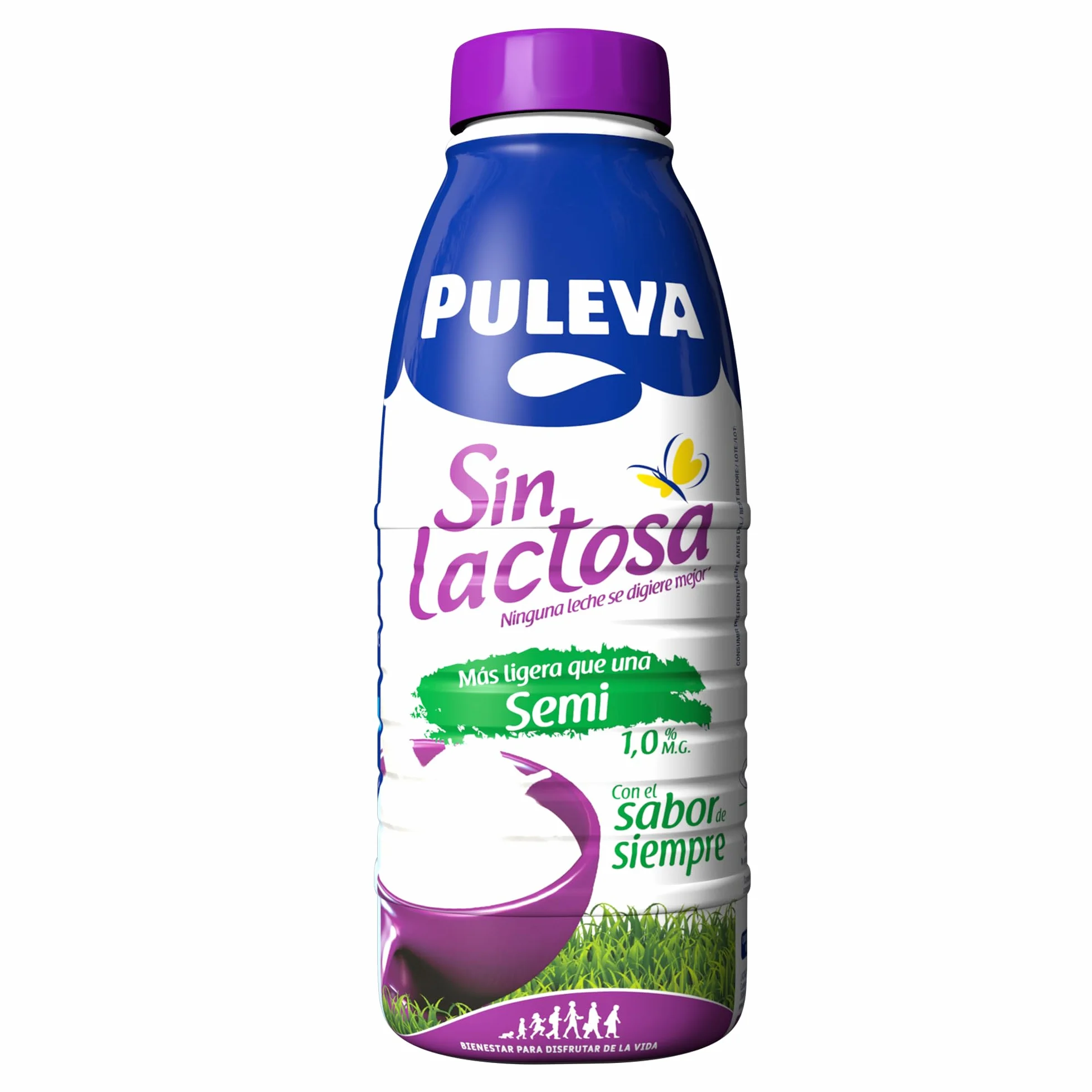 Leche Puleva Sin Lactosa Semidesnatada 1% M.G. Pack 6 x 1 L