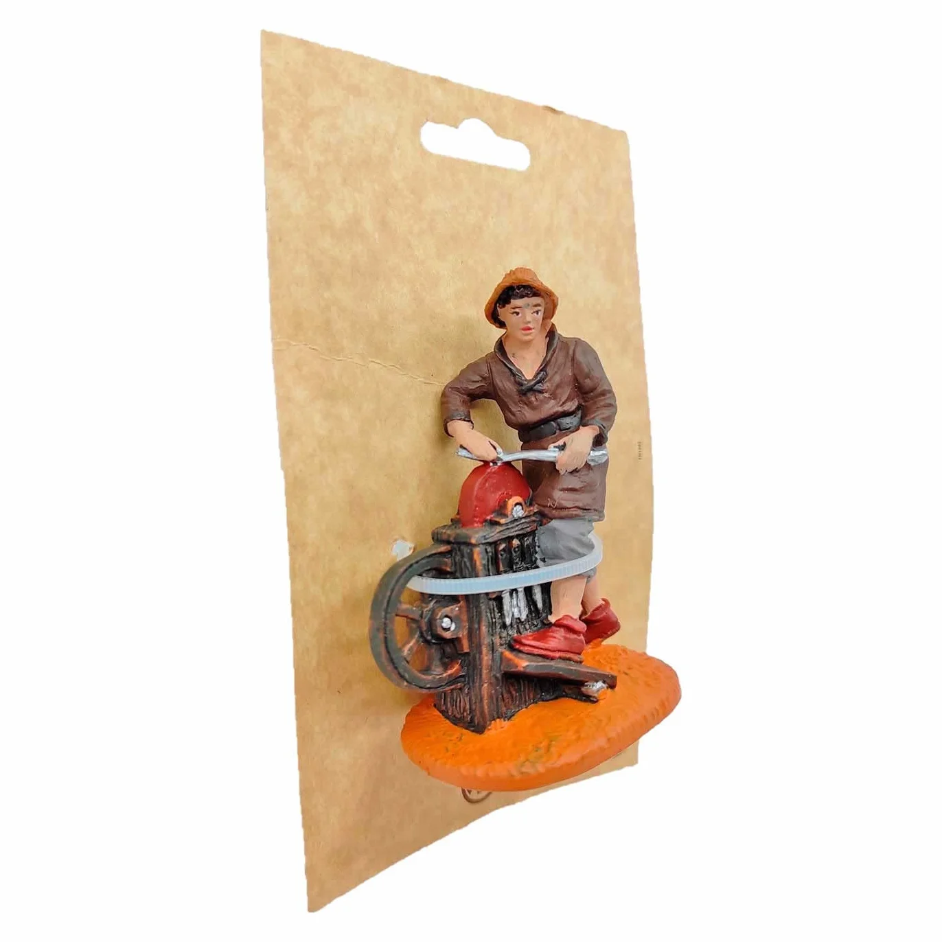 Figura de afilador para belén navideño 9 x 6,5 x 4 cm durexina decorativa