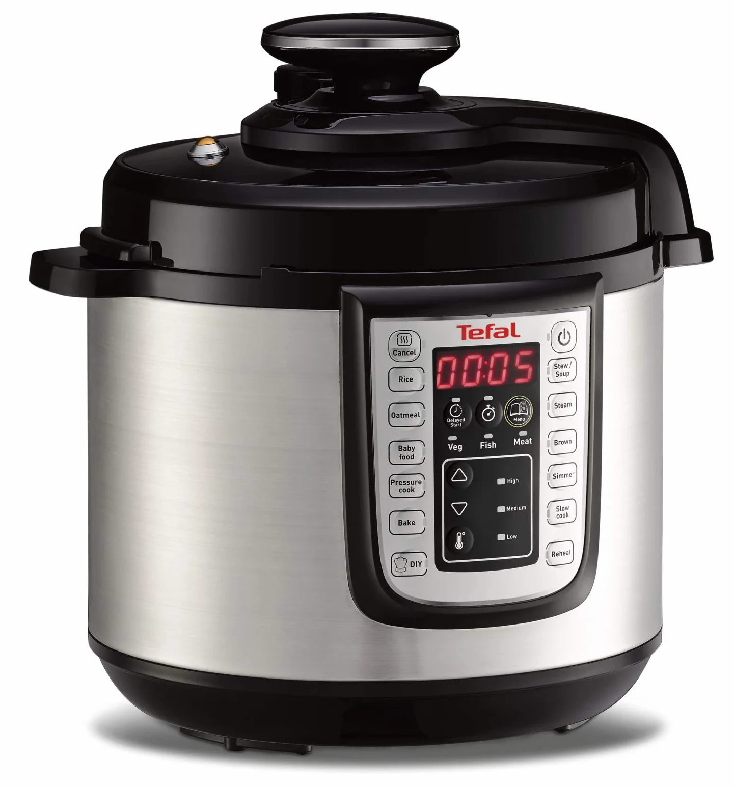 TEFAL CY505E10 Fast+Delicious Multicuiseur, 25 programmes, Cuisson pression, Technologie de pression securisee, Jusqua 6 personn