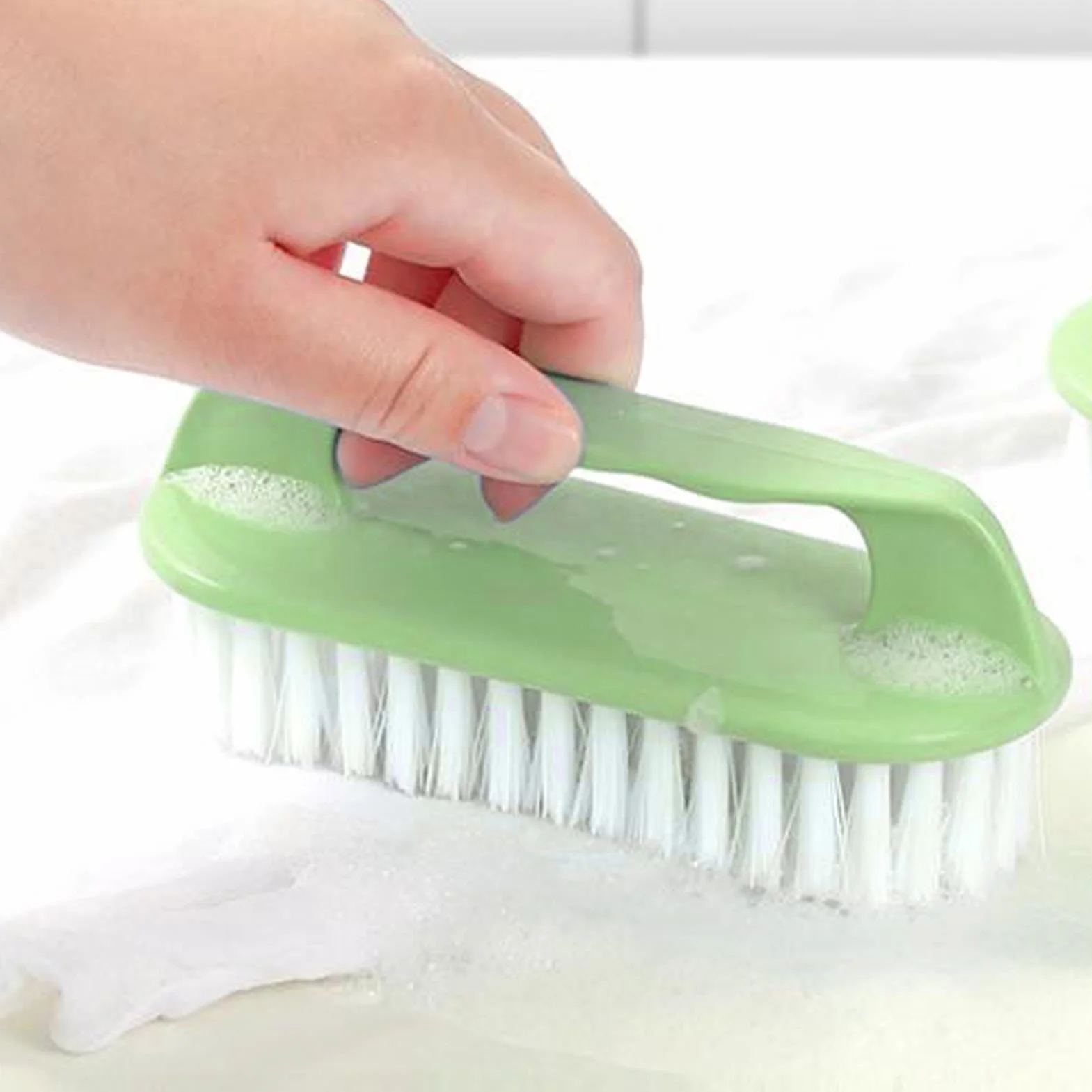 Cepillo de Matorral Beufee, Cepillo de Lavado de Ropa de Ropa Suave, fácil de agarrar para el hogar (Verde)
